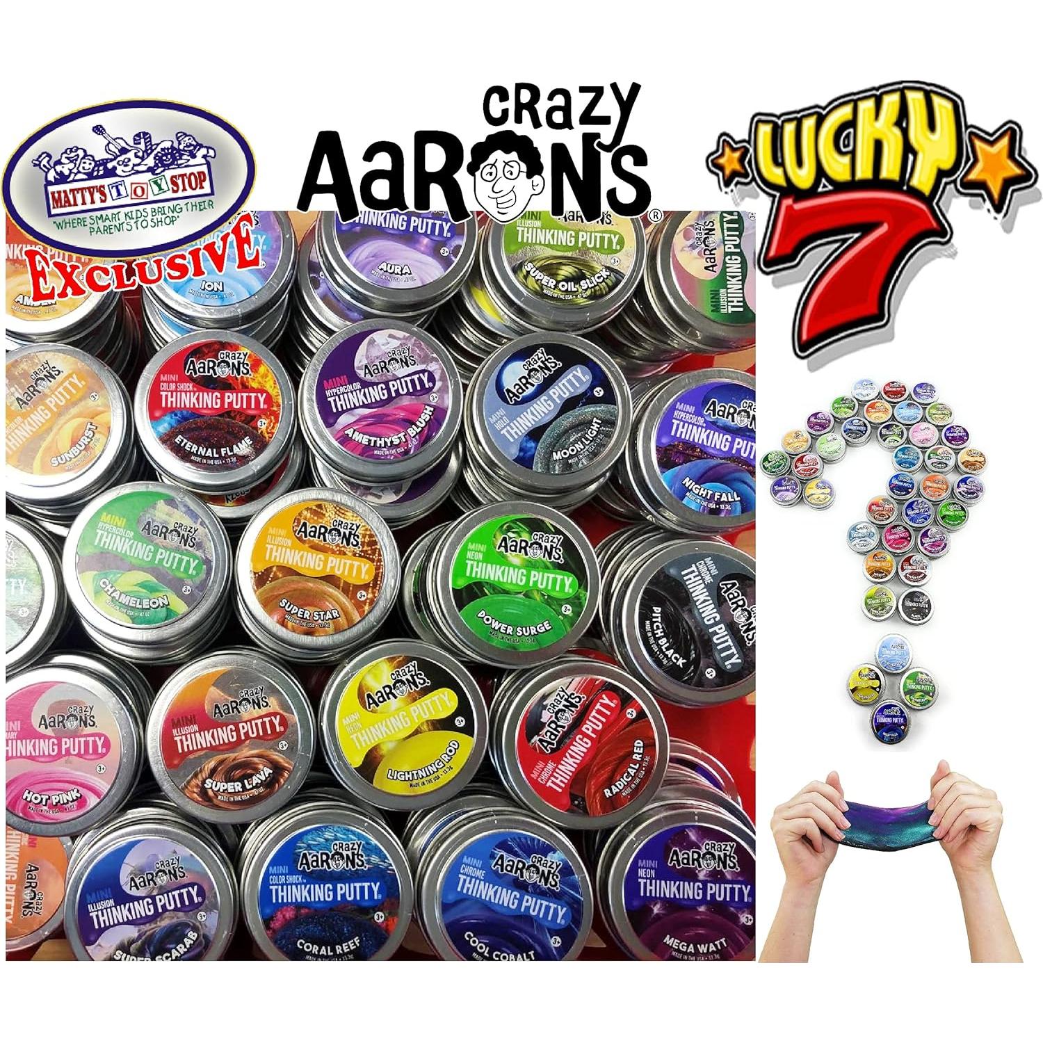Conjunto de Regalo Sorpresa Lucky 7 Crazy Aaron - 7 Mini Latas Putty