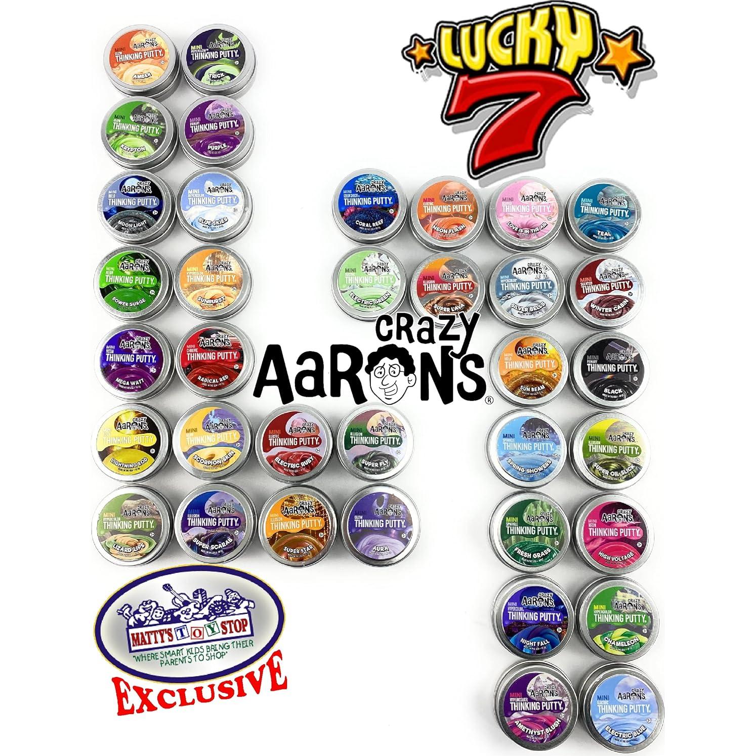 Conjunto de Regalo Sorpresa Lucky 7 Crazy Aaron - 7 Mini Latas Putty