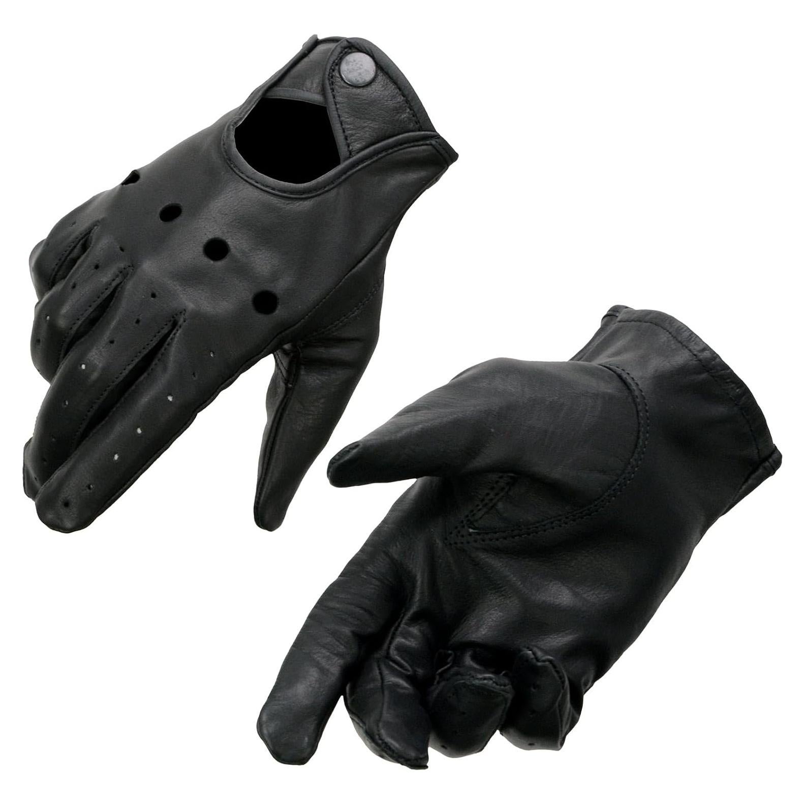 Guantes de Moto de Cuero Milwaukee Leather SH729 Negros 2X
