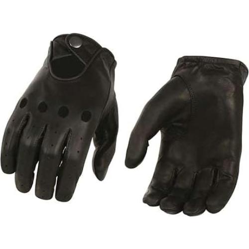 Guantes de Moto Milwaukee Leather SH729 Cuero Negro Transpirables