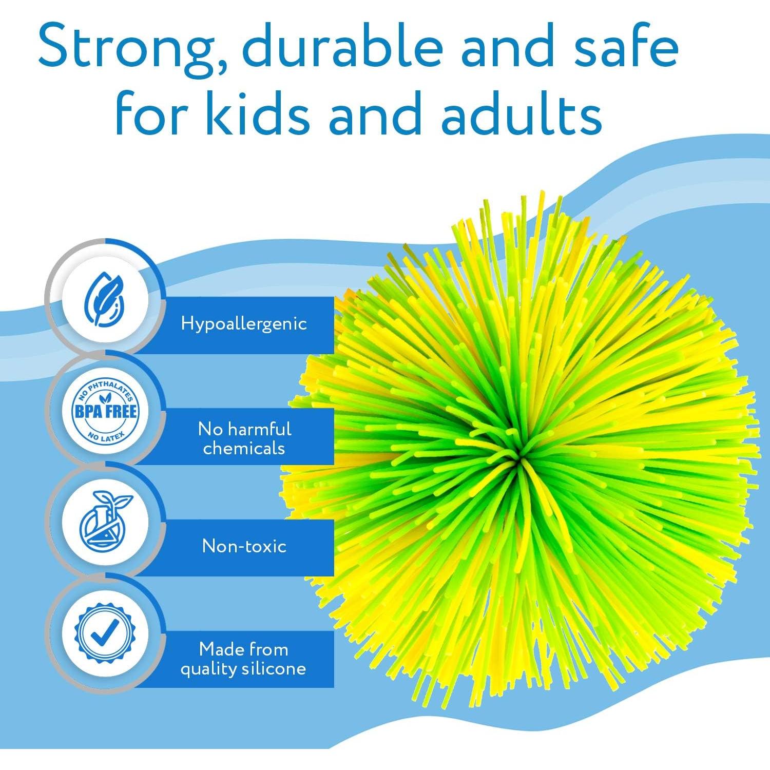 Pelotas Antiestrés de Silicona Impresa 3-Pack 7.62 cm