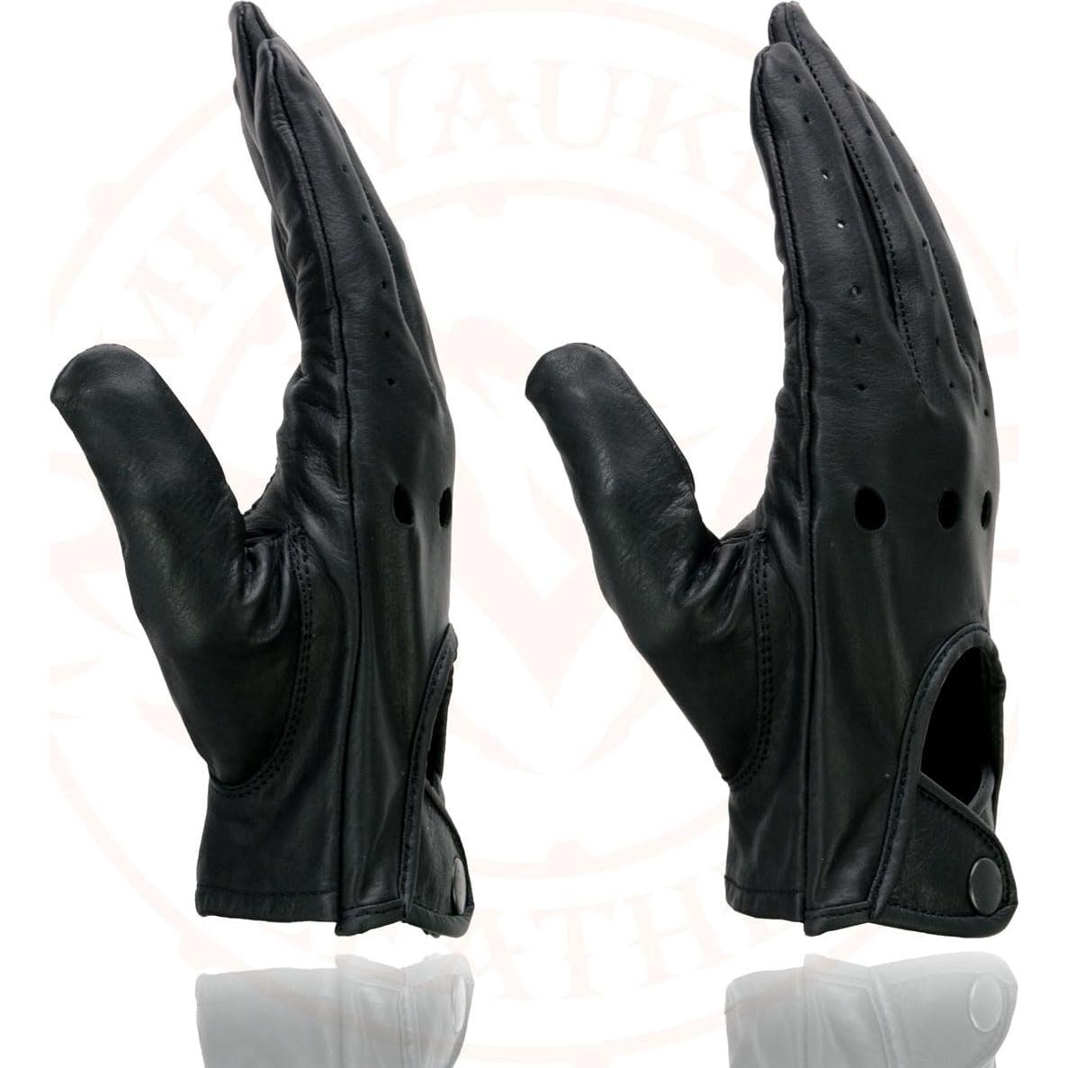 Guantes de motocicleta Milwaukee Leather SH729 cuero negro
