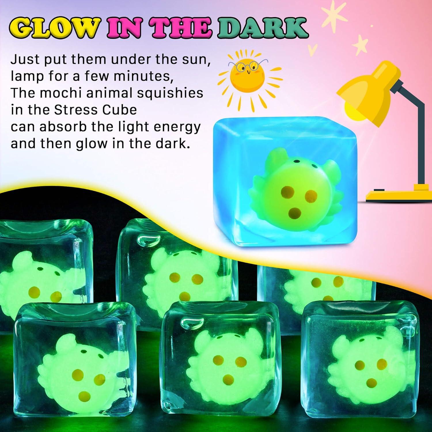 Cubo Antiestrés Meijoy Cangrejo Brilla en la Oscuridad 5.5 cm