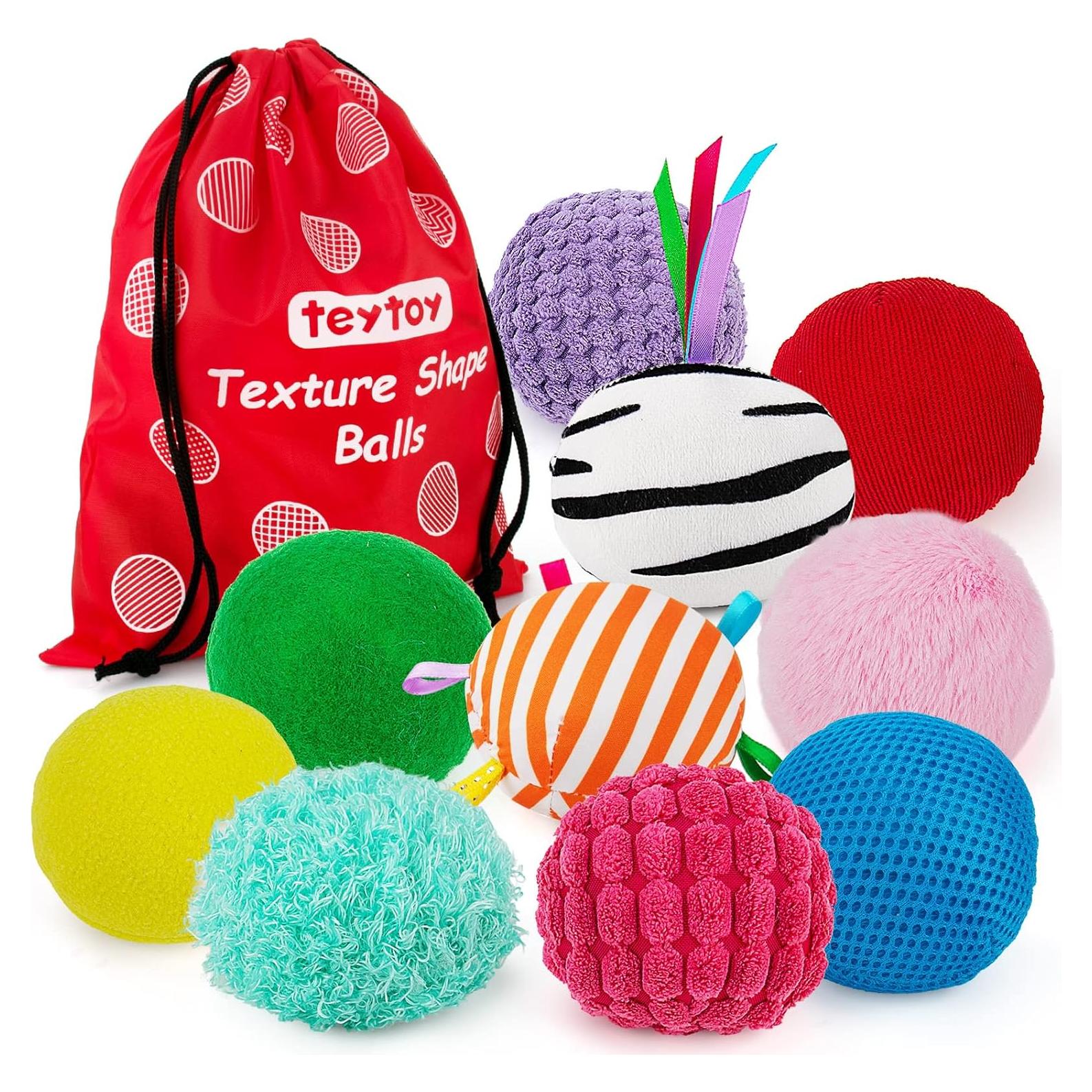 Juego de Pelotas Sensoriales Teytoy 10 Piezas para Bebés