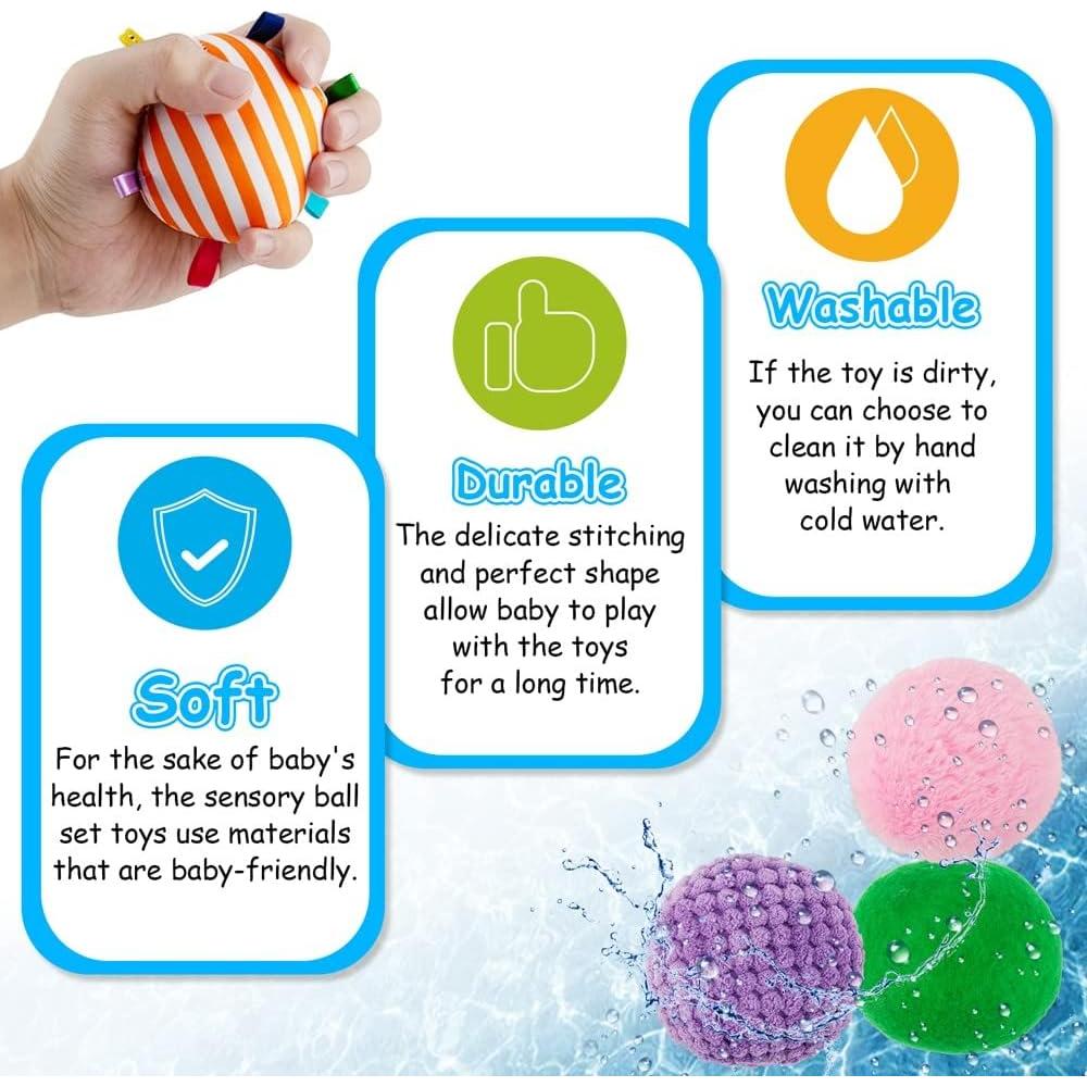 Juego de Pelotas Sensoriales Teytoy 10 Piezas para Bebés