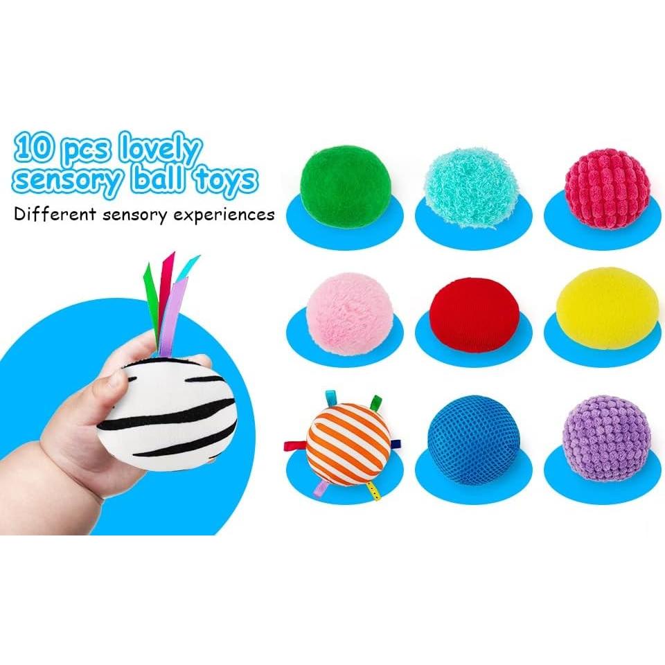 Juego de Pelotas Sensoriales Teytoy 10 Piezas para Bebés