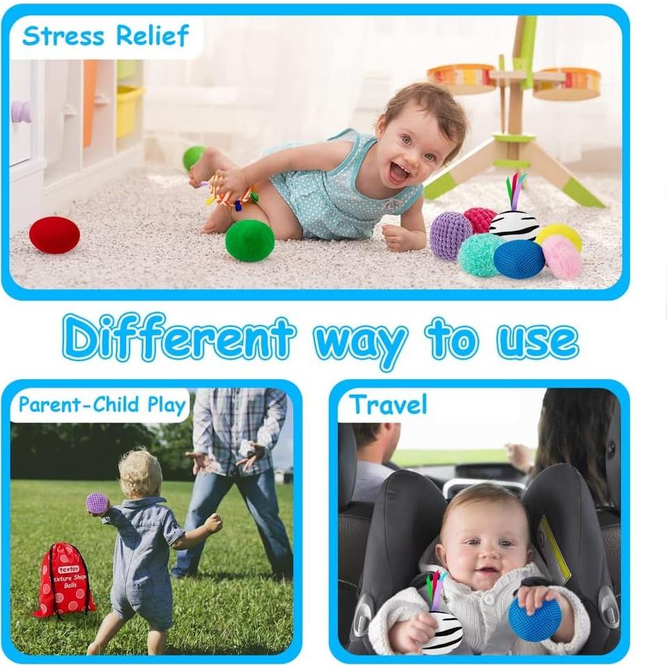 Juego de Pelotas Sensoriales Teytoy 10 Piezas para Bebés