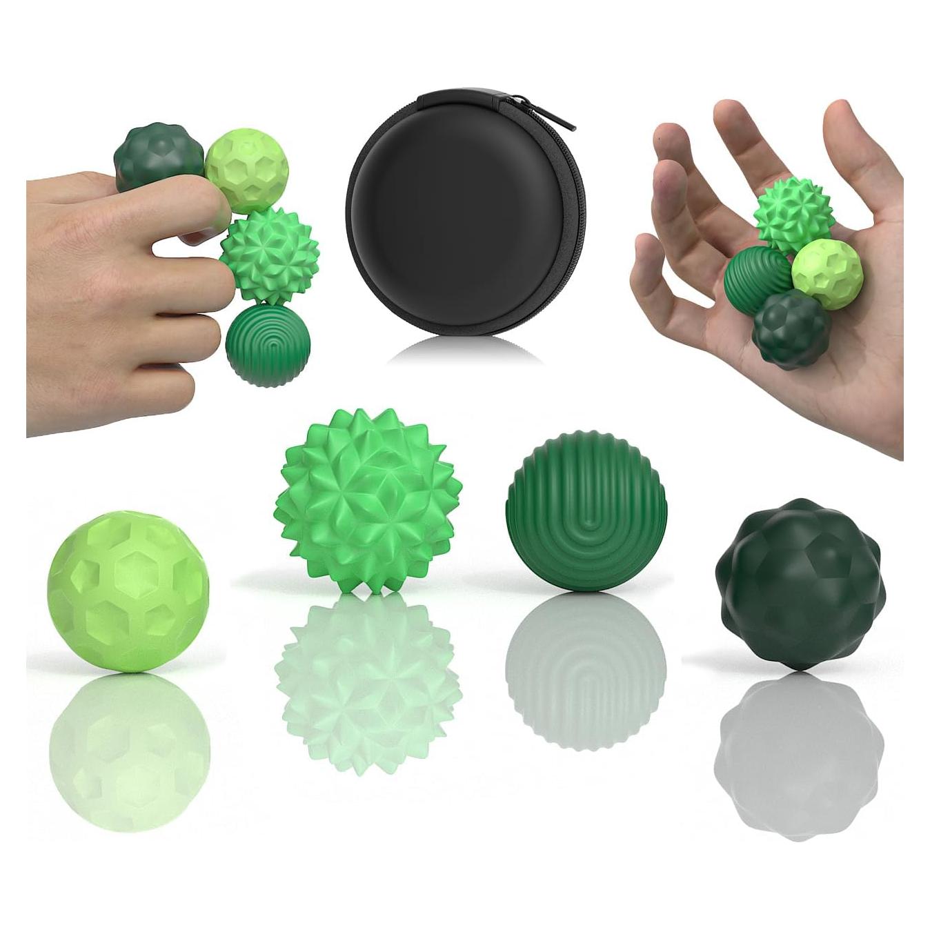 Pelotas Magnéticas Antiestrés de Silicona - Set de 4 Verde