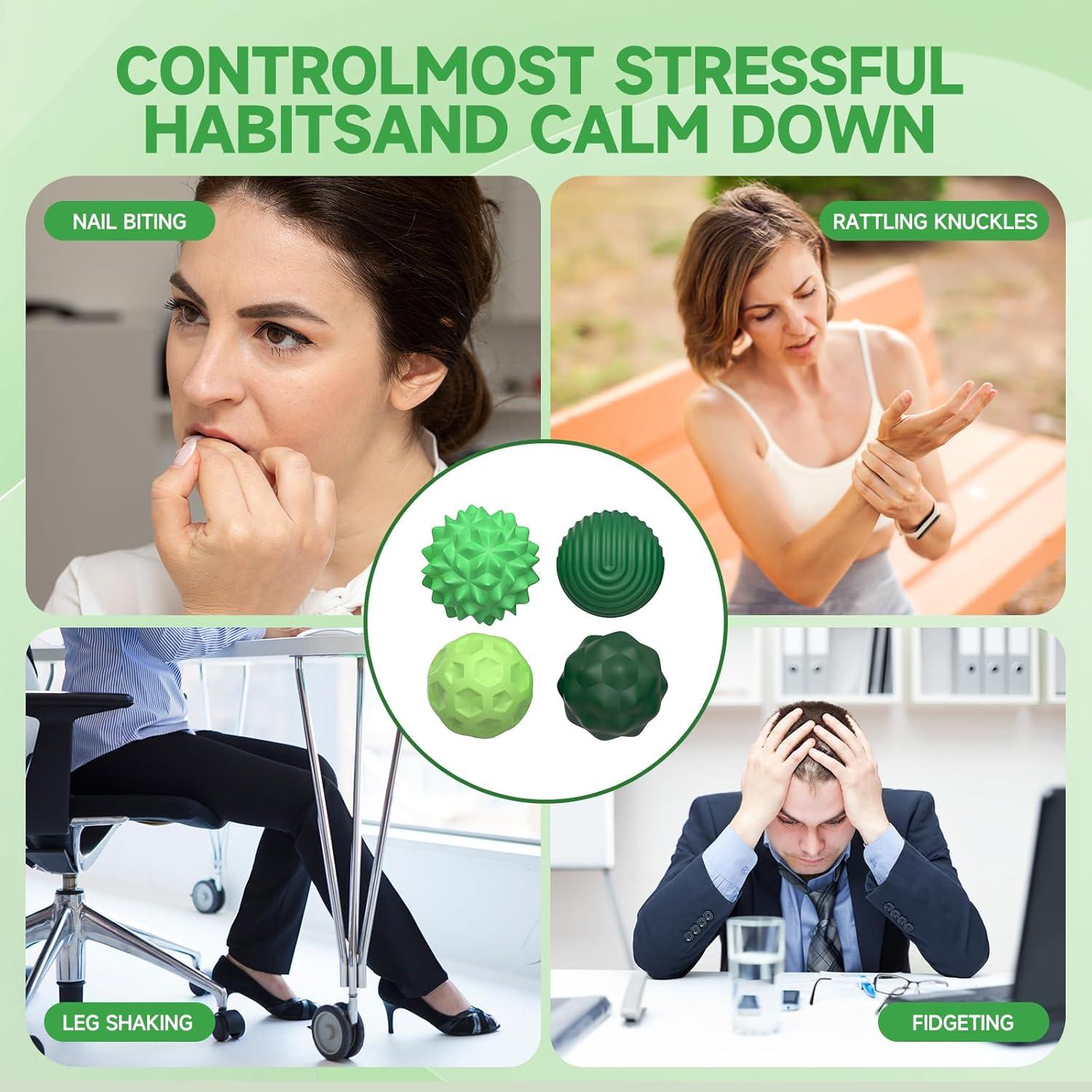 Pelotas Magnéticas Antiestrés de Silicona - Set de 4 Verde