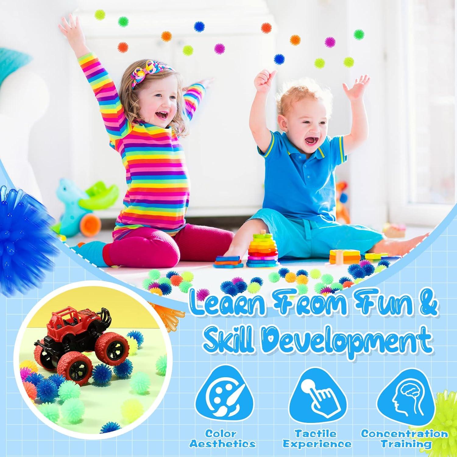 100 Bolas Erizadas Antiestrés Charniol 2.54 cm Multicolor