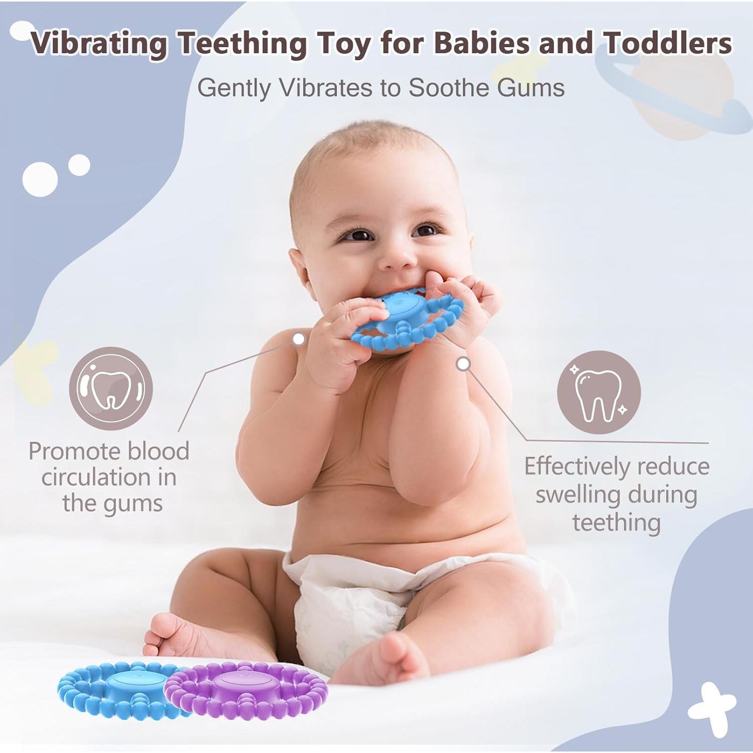 Juguete Masticable Sensorial Azul BIKCANP para Bebés 6-18 Meses