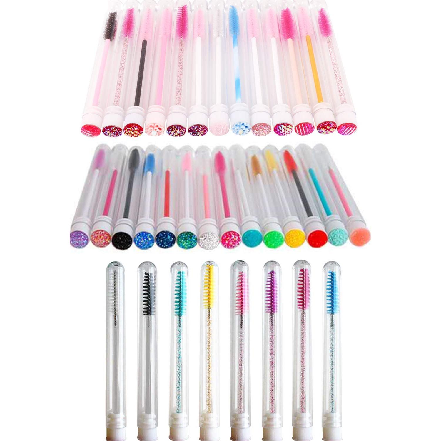 60 Cepillos Desechables Coloridos para Pestañas y Más