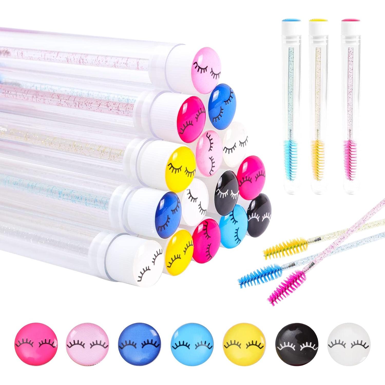 60 Cepillos Desechables Coloridos para Pestañas y Más