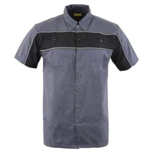 Camisa de Mecánico Biker Clothing Co. MDM11671 Gris 3X
