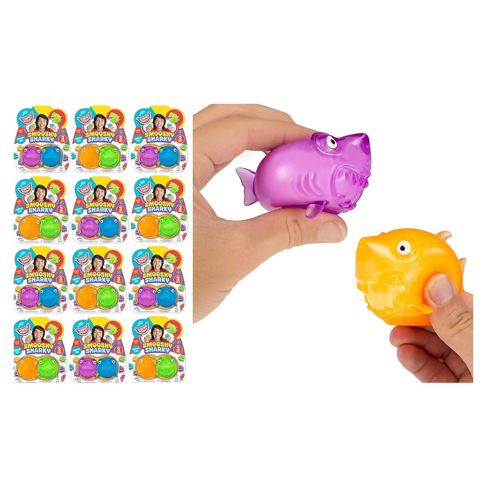JA-RU Juguetes Squishy Tiburón Mini - Paquete de 24 Unidades