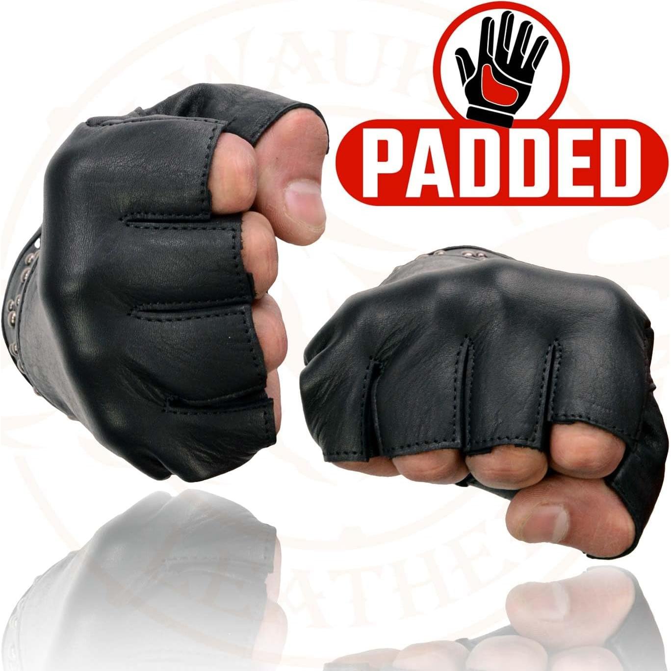 Guantes de moto Milwaukee MG7761 mujer cuero negro palma gel