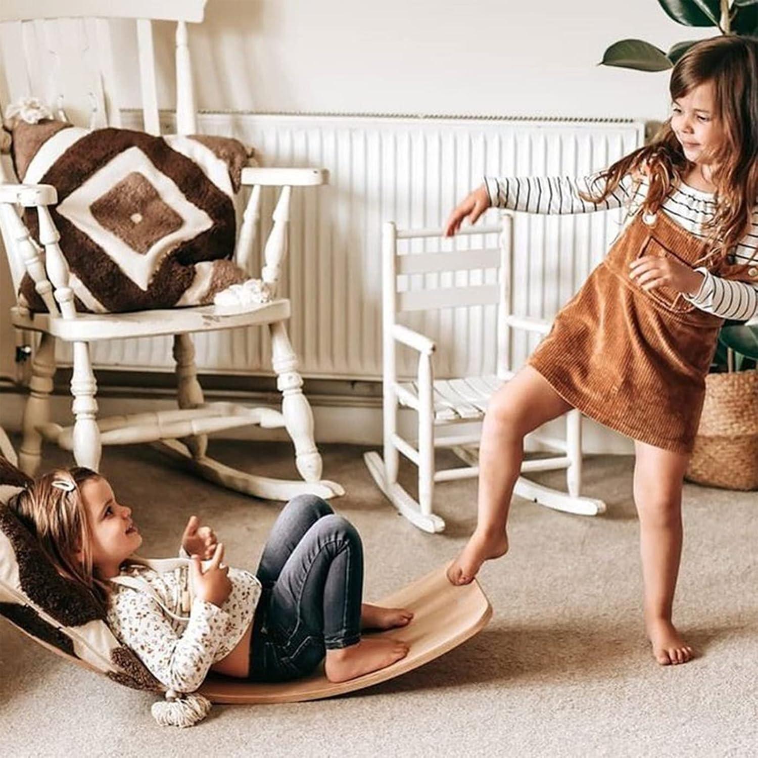 Tablero de Equilibrio Wobble Gentle Monster 89 cm Madera Natural