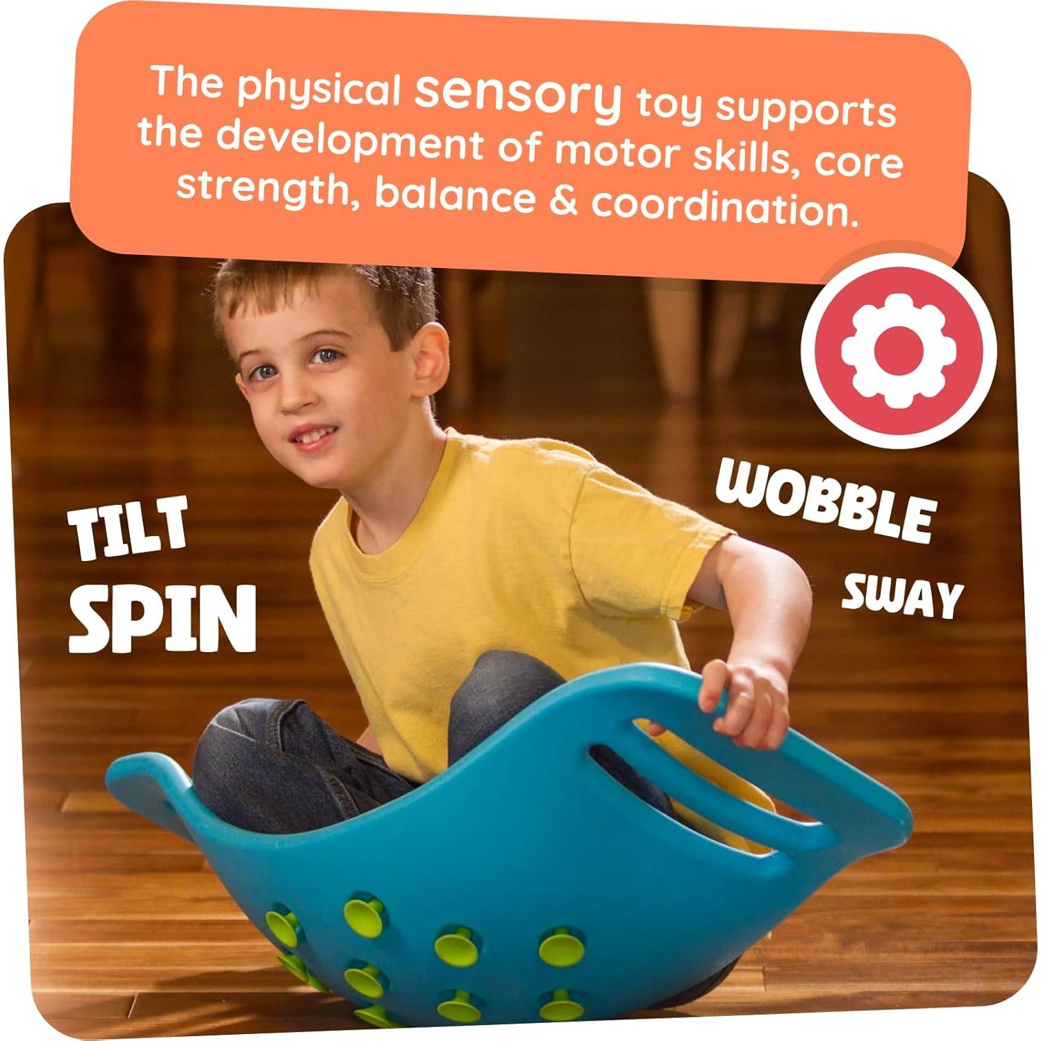 Teeter Popper Fat Brain Toys Azul - Juguete Sensorial 3+ Años