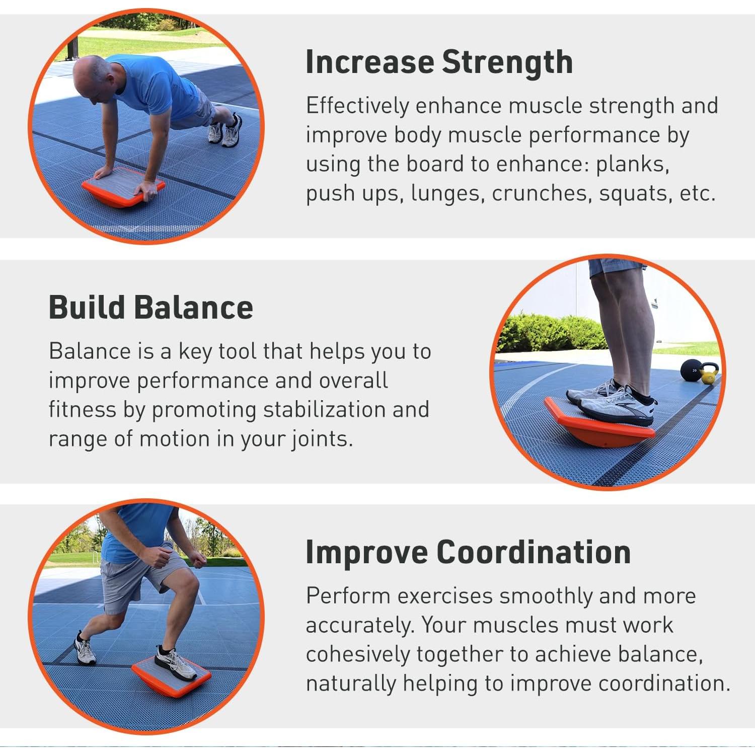 Tabla de Equilibrio Body Sport Rocker Antideslizante 35.6 cm