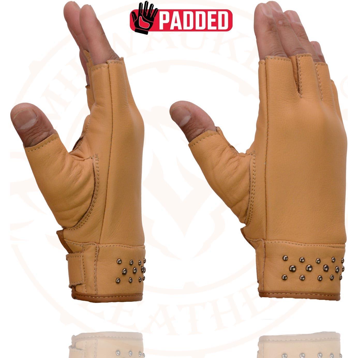 Guantes de moto Milwaukee Leather MG7761 mujer cuero gel