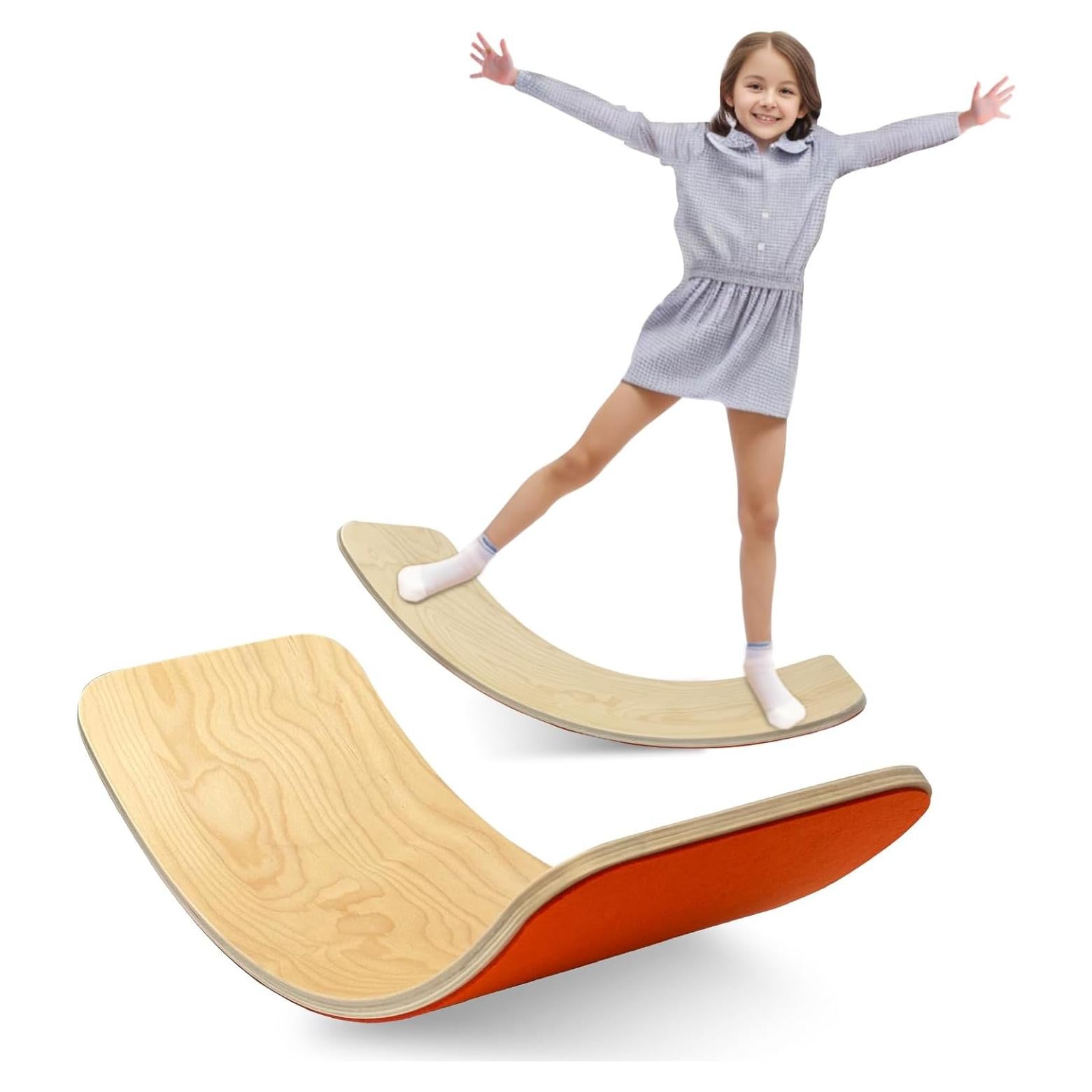Tabla de Equilibrio de Madera Edutree 89x29 cm para Niños y Adultos