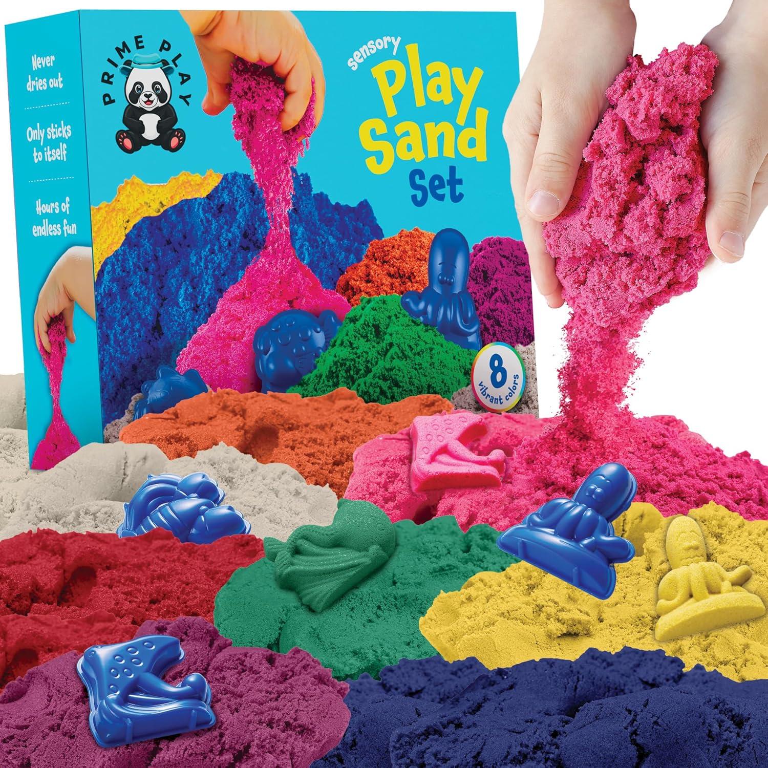 Kit de Arena Mágica Prime Play - 8 Colores y 10 Moldes