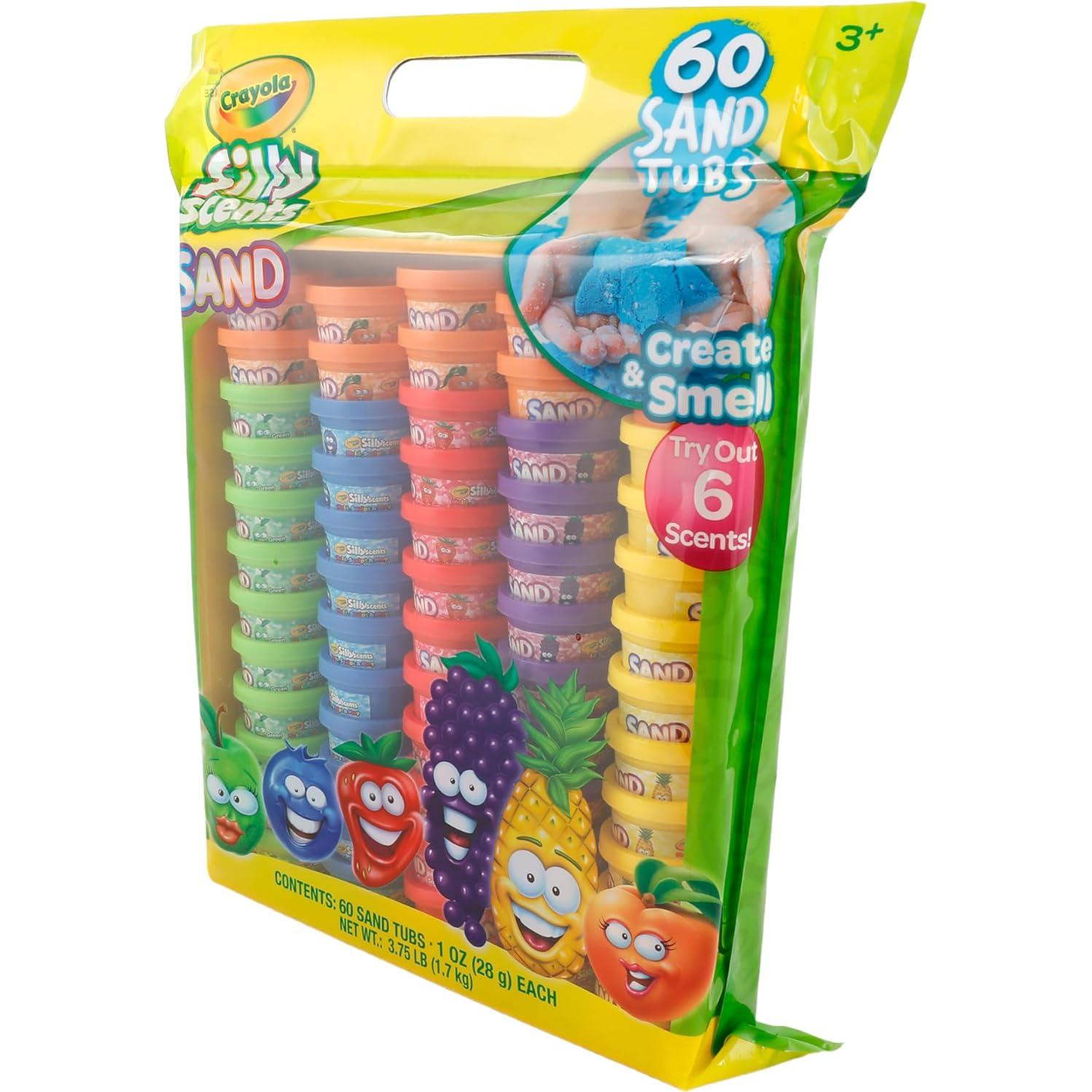 Arena de Jugar Crayola 60 Tarros Aromatizados 28g Colores Brillantes