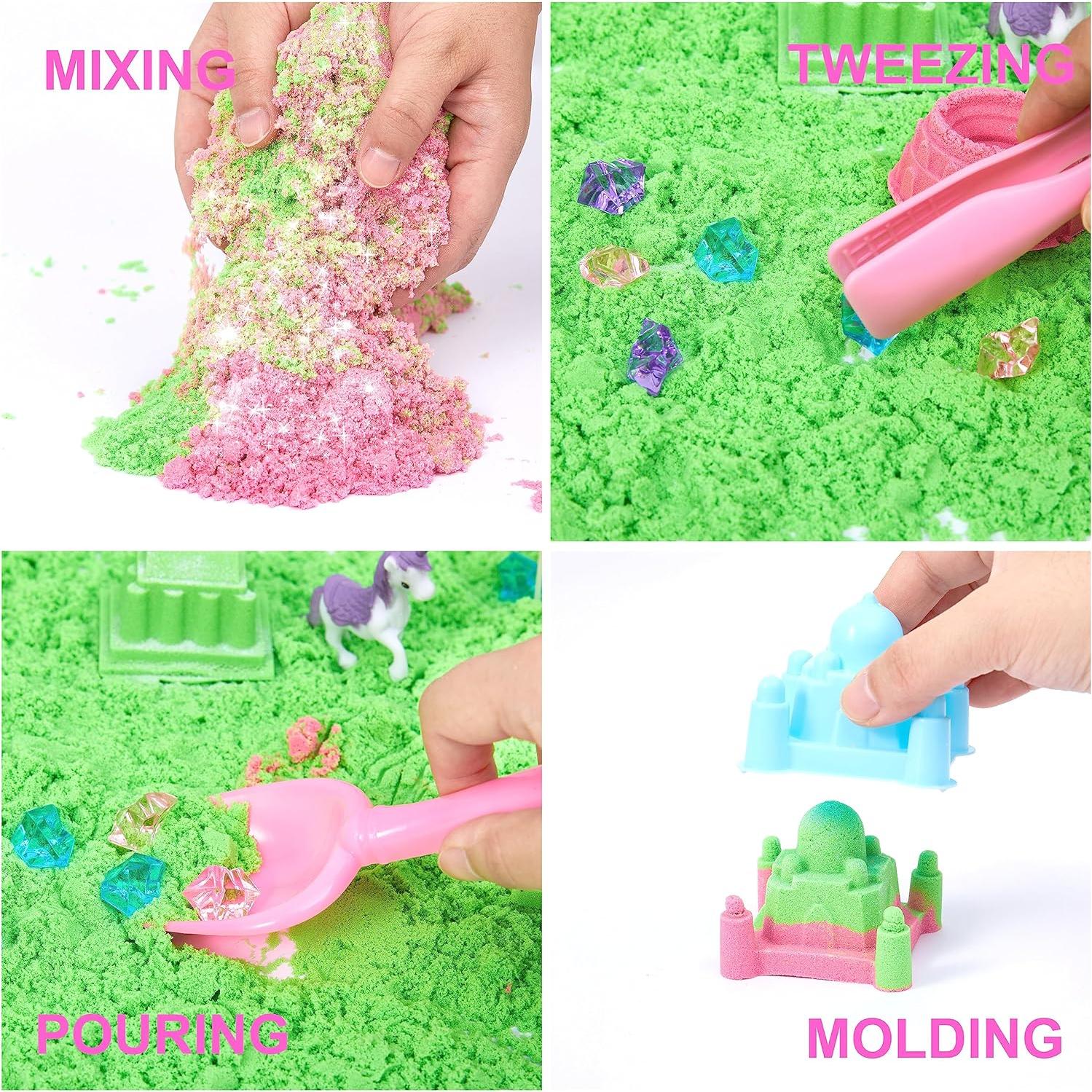 Caja Sensorial Unicornio Carolart - Kit de Arte y Arena 1.4 kg