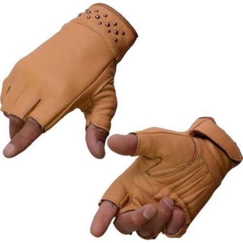 Guantes de moto Milwaukee Leather MG7761 cuero mujer sin dedos