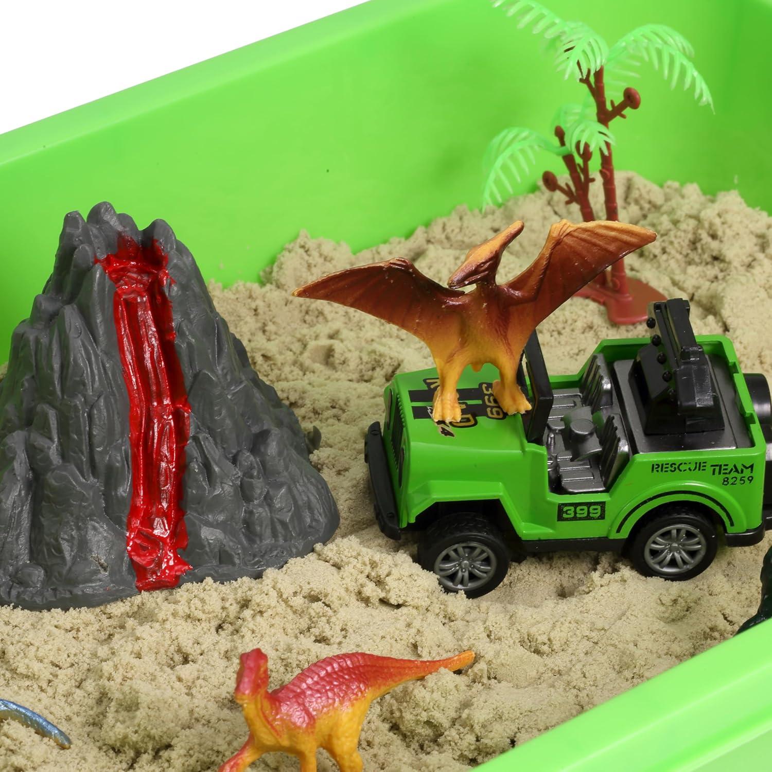 Caja Sensorial de Dinosaurios AGENTLAN con Arena y Juguetes