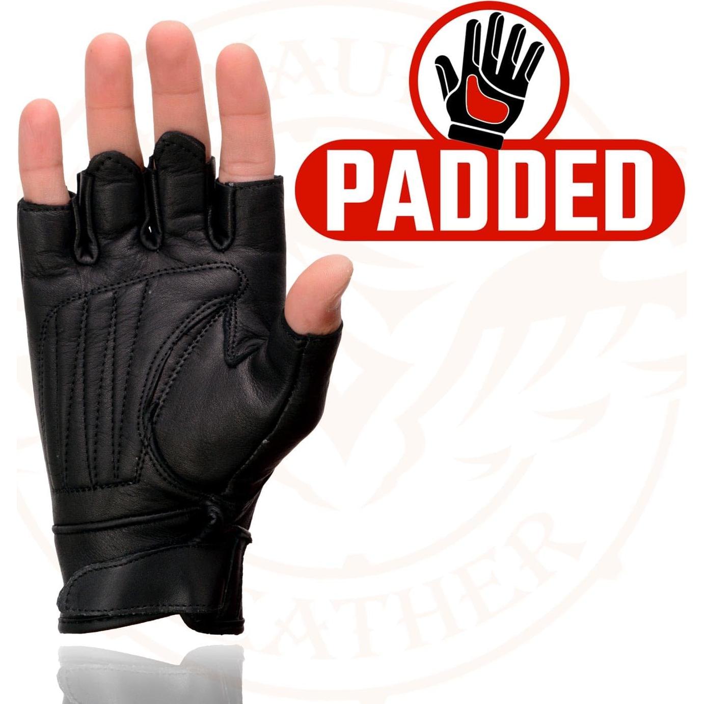 Guantes de moto Milwaukee Leather MG7761 mujer cuero negro
