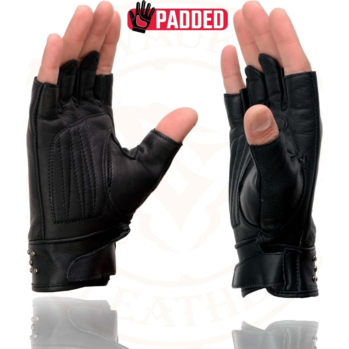 Guantes de moto Milwaukee Leather MG7761 mujer cuero negro
