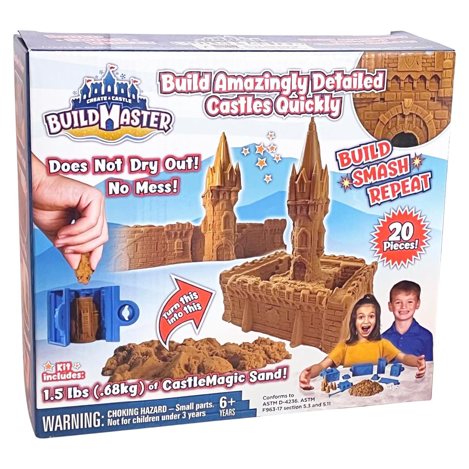 Kit de Castillo de Arena Interior Mega - 20 Piezas y 0.68 kg Arena Mágica