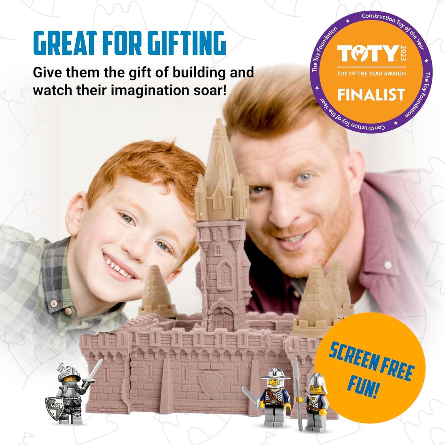 Kit de Castillo de Arena Interior Mega - 20 Piezas y 0.68 kg Arena Mágica