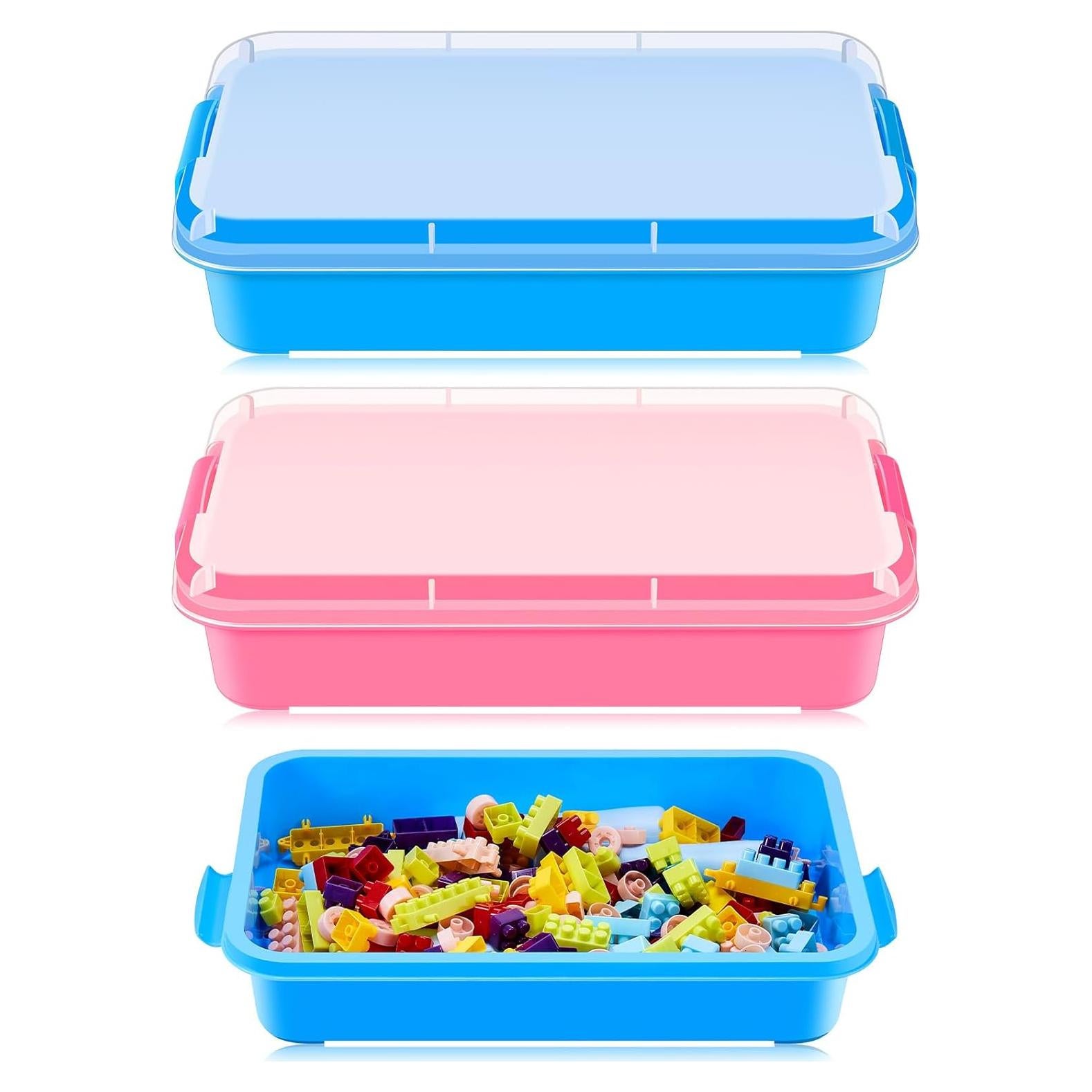 Bandeja de Arena Sensorial Beeveer 2 Pcs con Tapa 39x25x8 cm