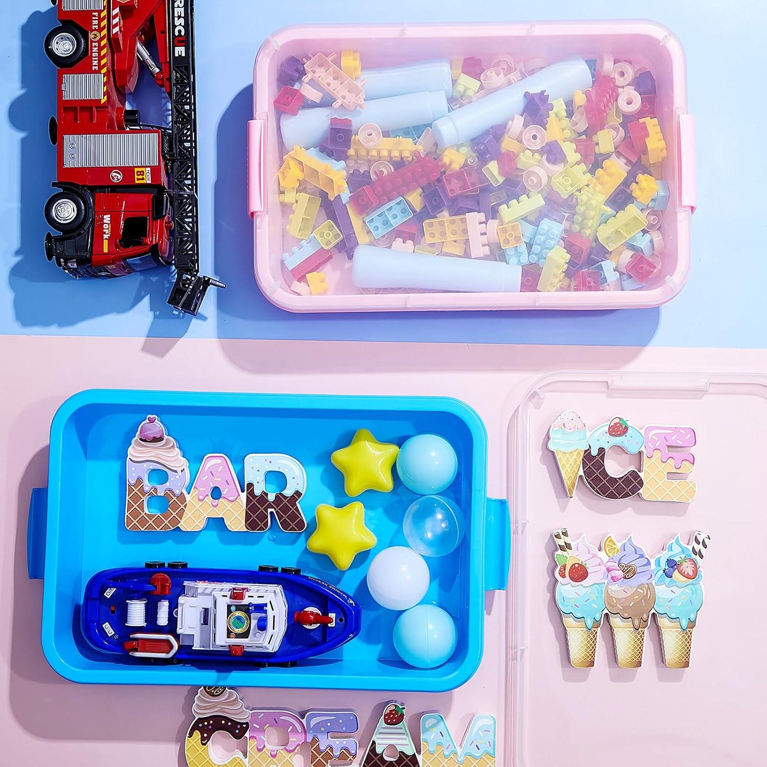 Bandeja de Arena Sensorial Beeveer 2 Pcs con Tapa 39x25x8 cm