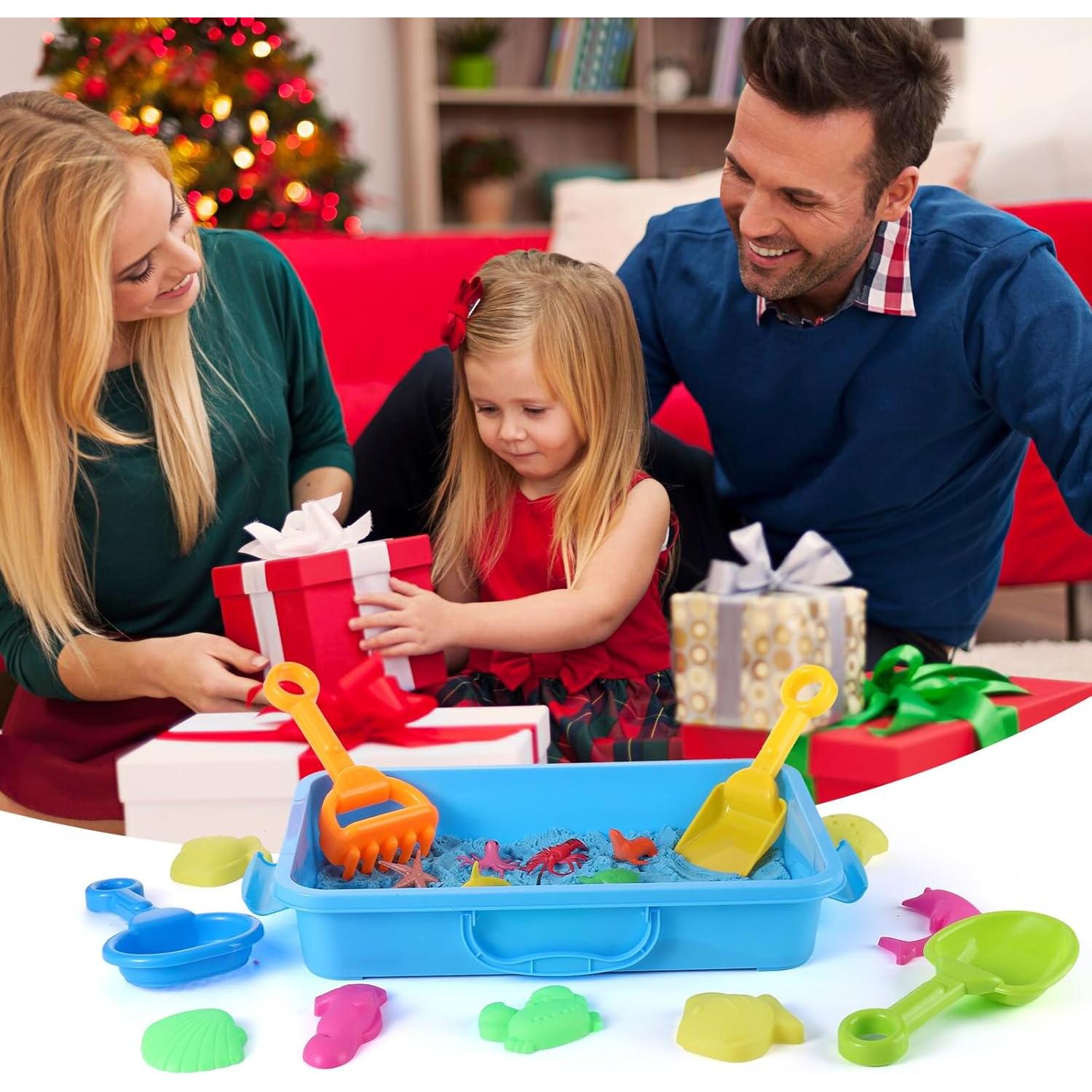 Caja Sensorial Oceánica Vodolo con 1.42 kg de Arena de Juego