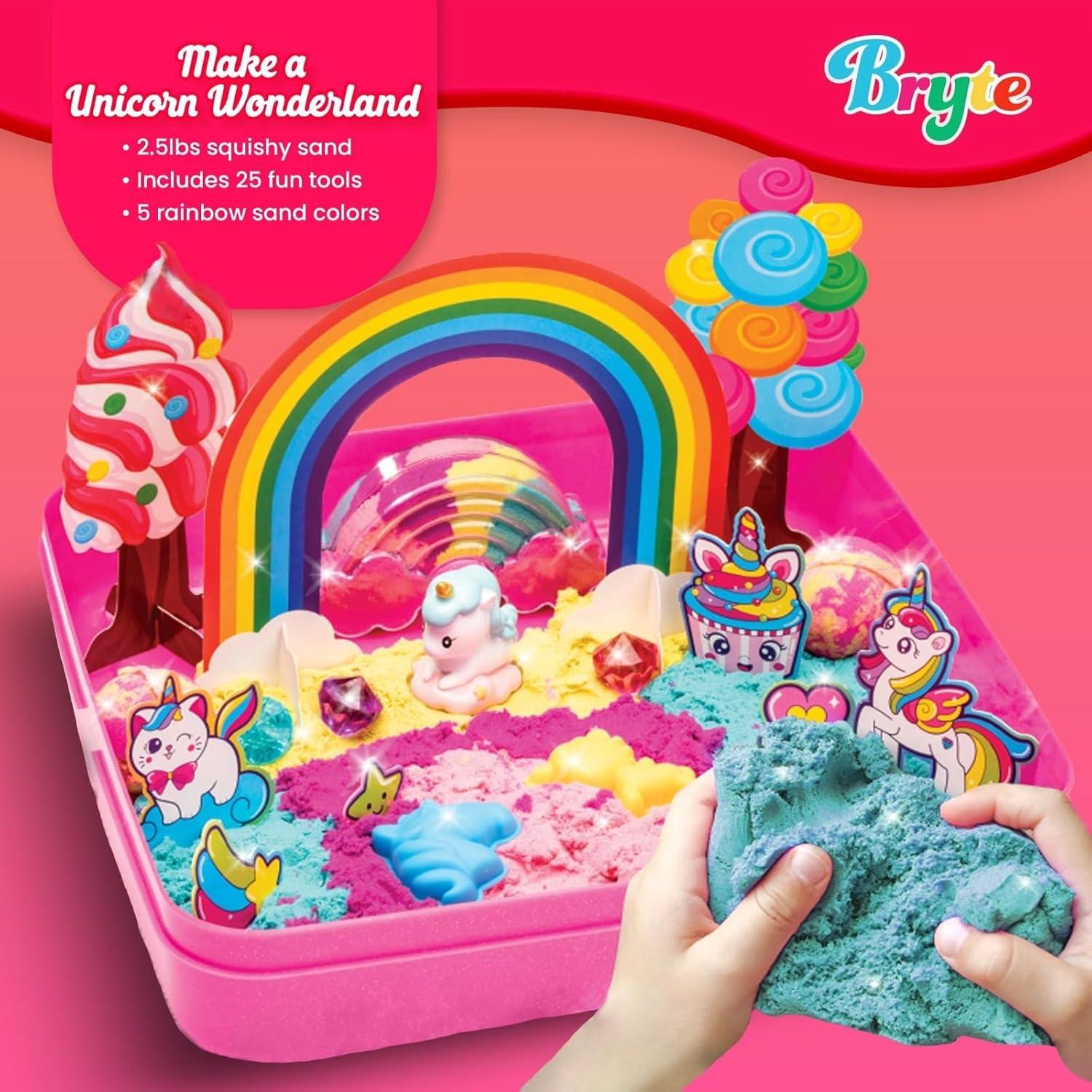 Kit de Arena Mágica Unicornio Bryte - 1.13 kg de Arena de Colores