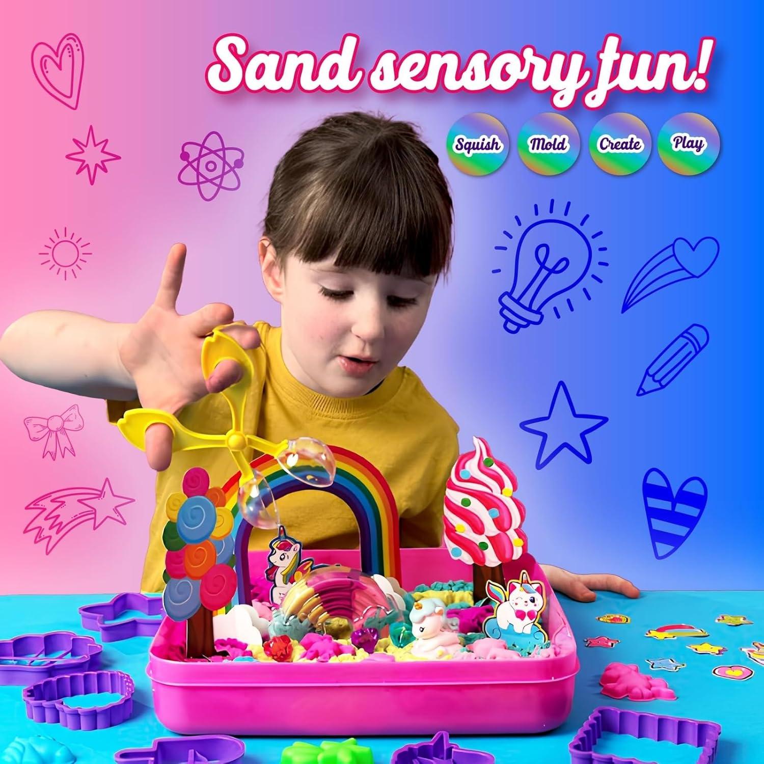 Kit de Arena Mágica Unicornio Bryte - 1.13 kg de Arena de Colores