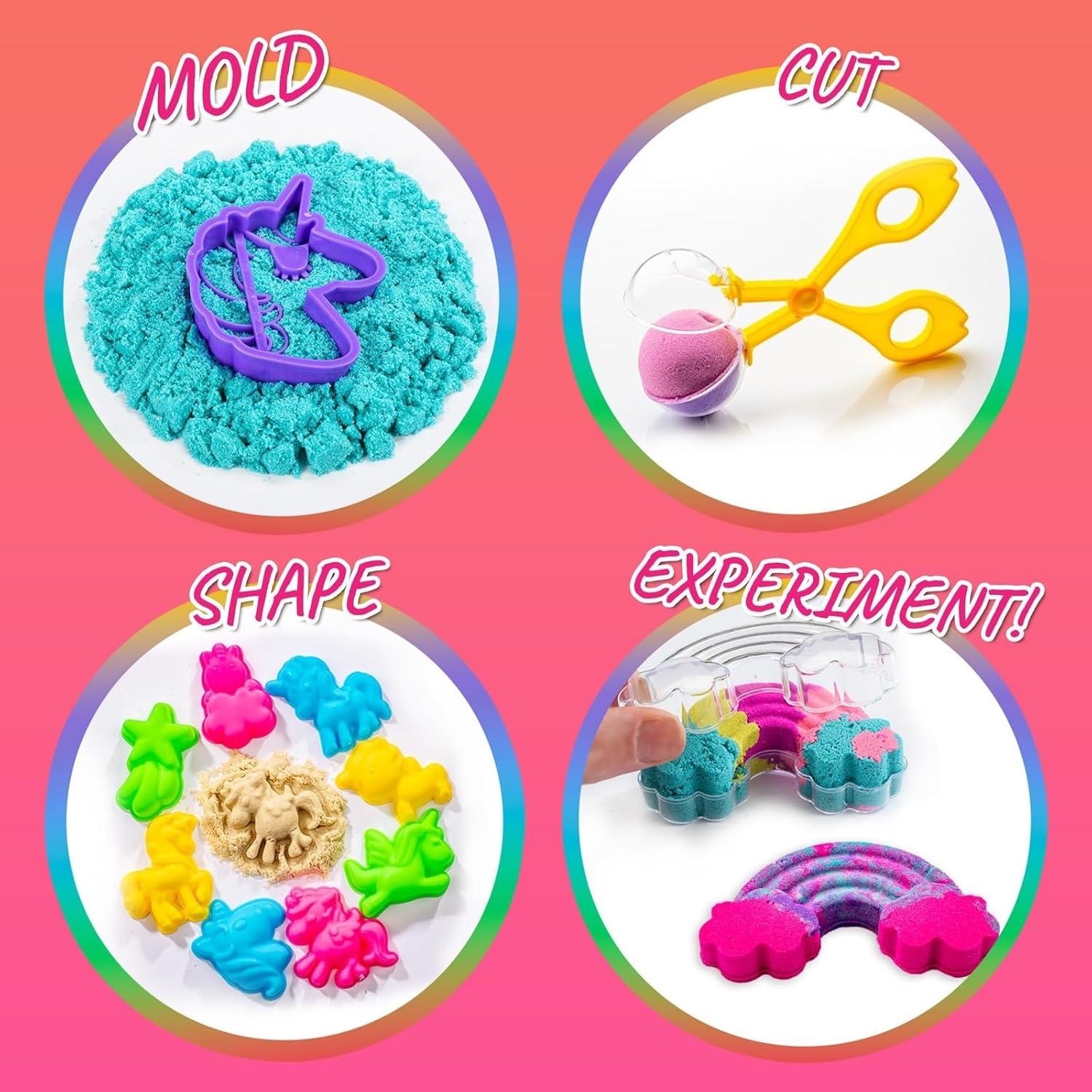 Kit de Arena Mágica Unicornio Bryte - 1.13 kg de Arena de Colores