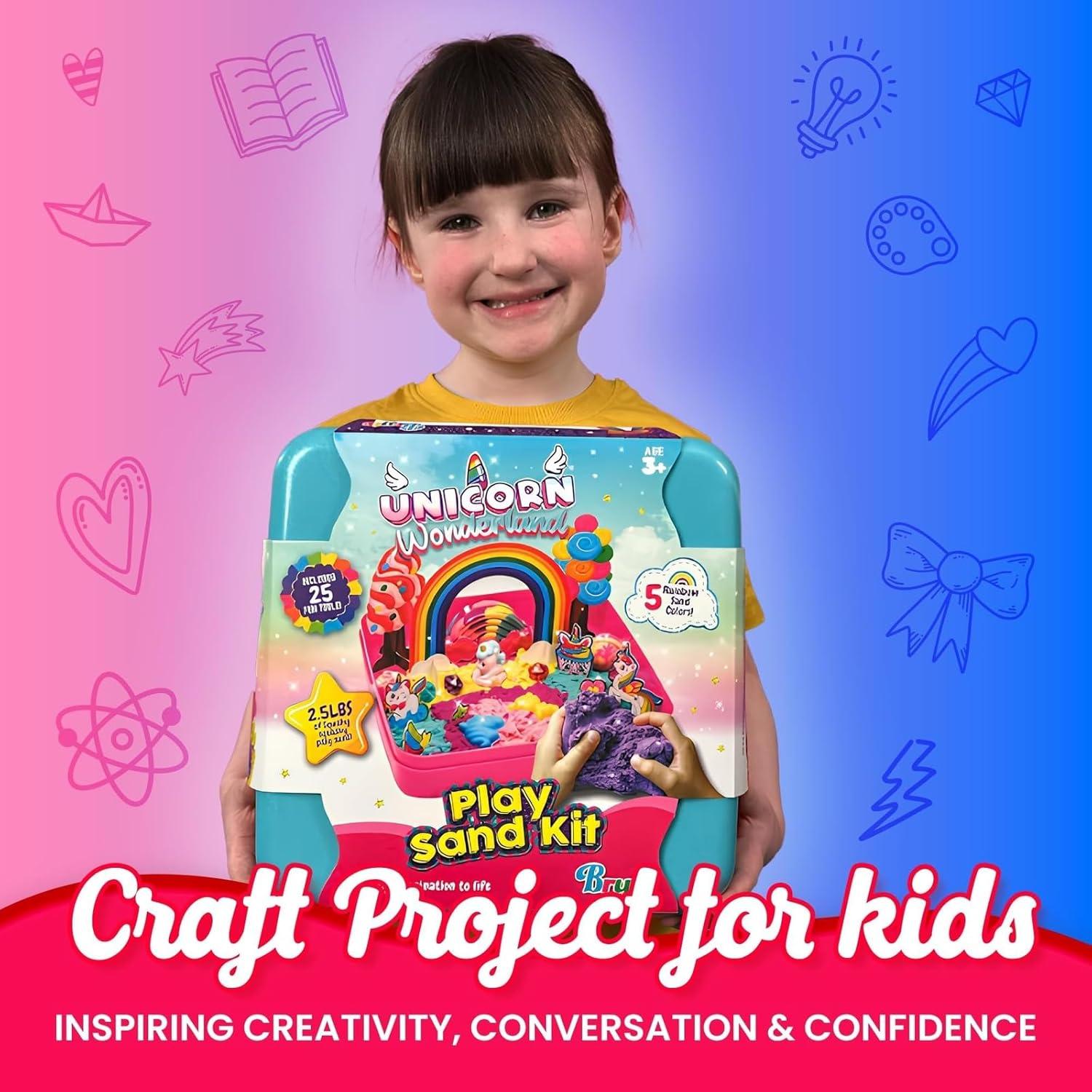 Kit de Arena Mágica Unicornio Bryte - 1.13 kg de Arena de Colores