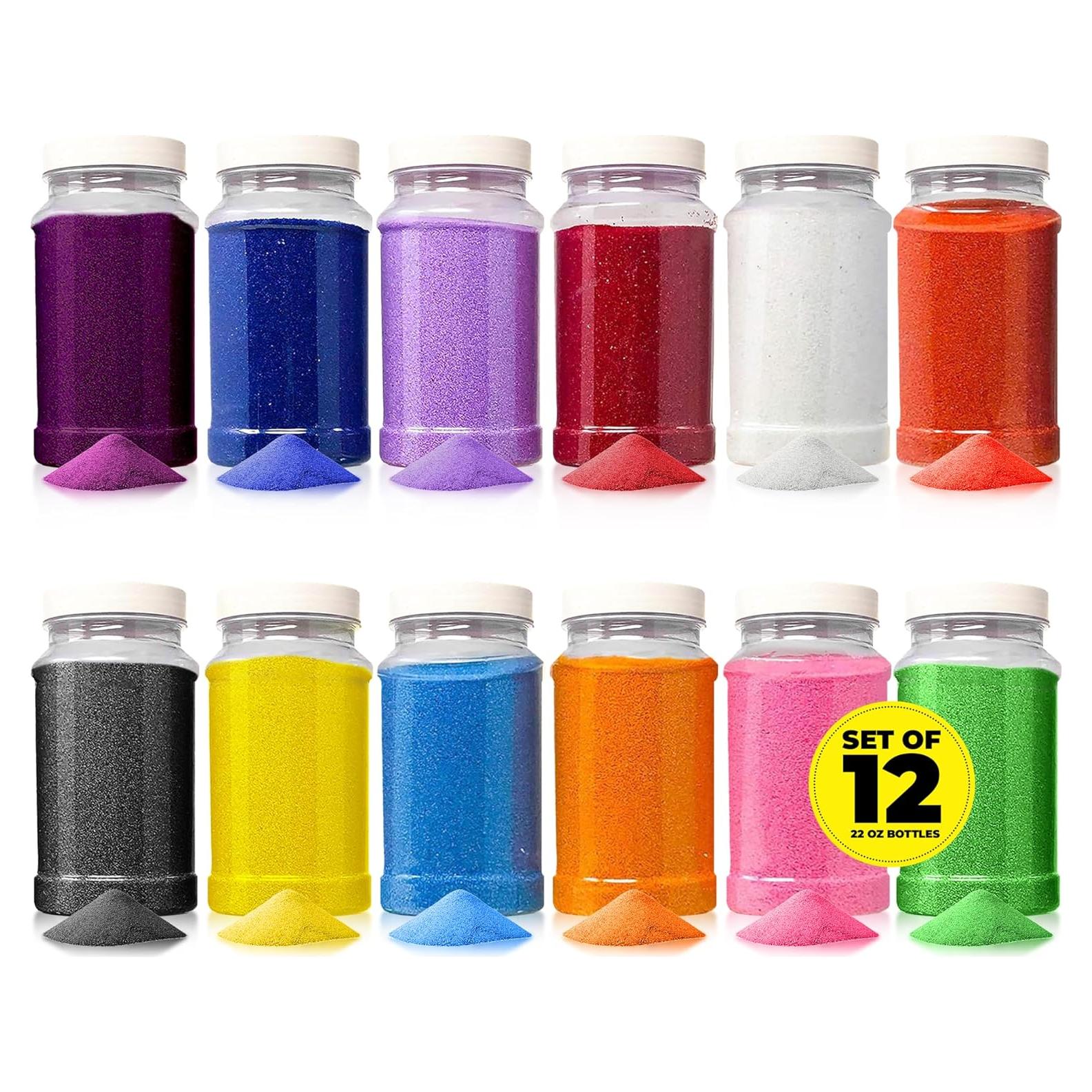 Arena de Jugar Colorida Podzly 12 Colores 622g - Manualidades