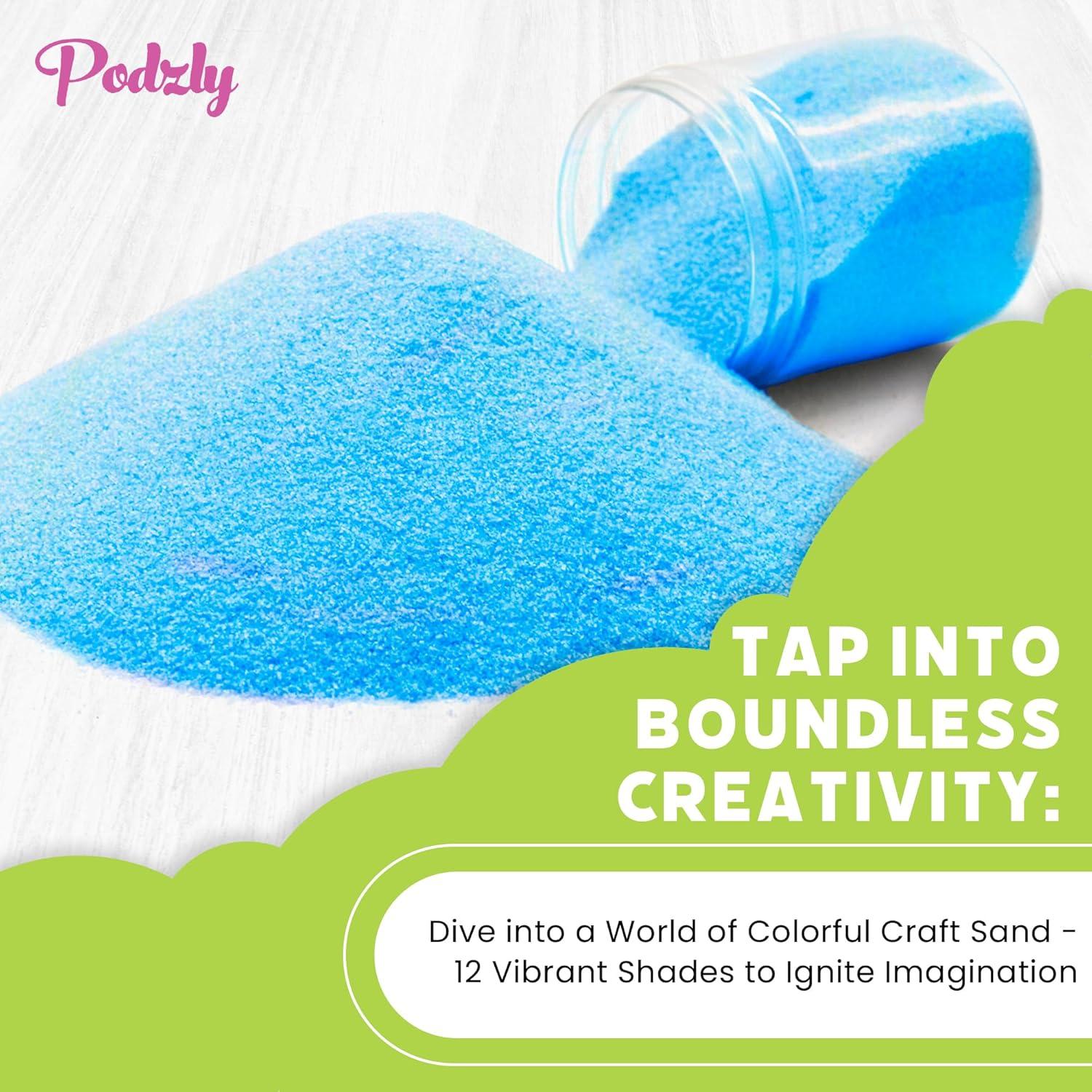 Arena de Jugar Colorida Podzly 12 Colores 622g - Manualidades
