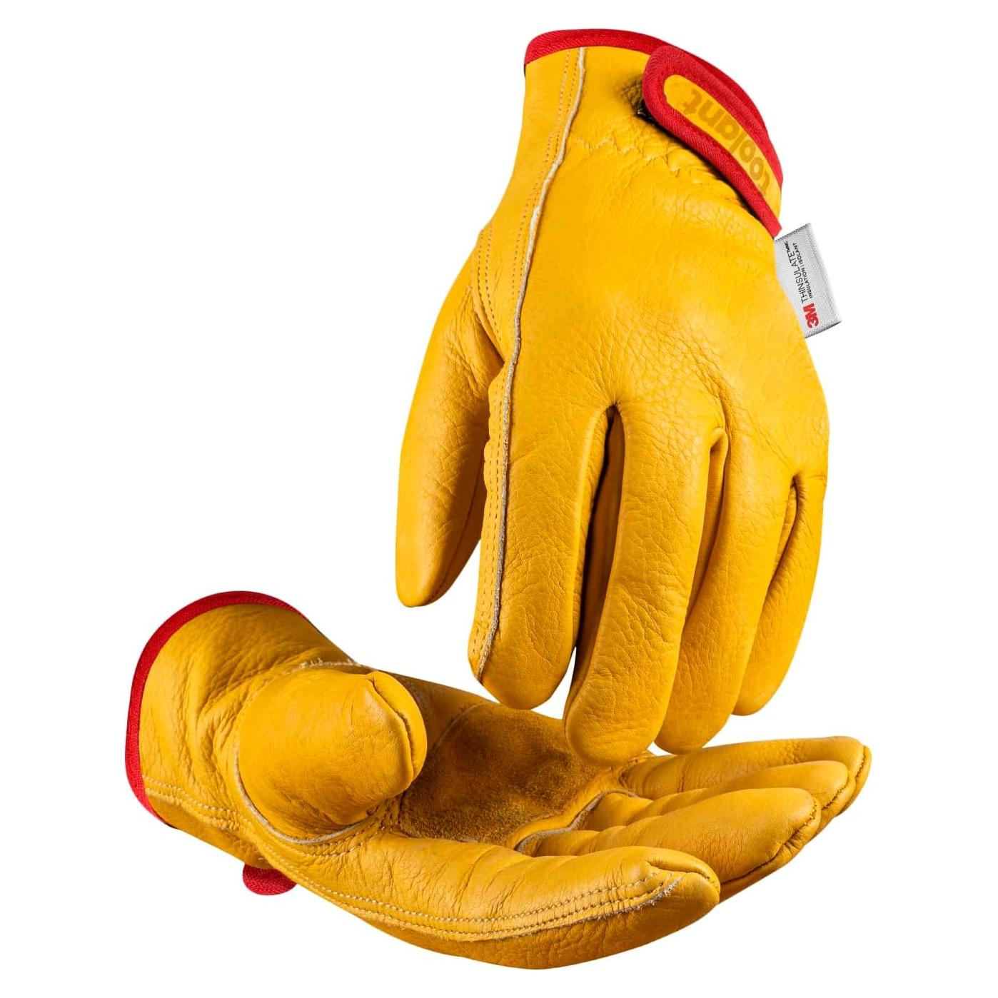 Guantes de Trabajo Toolant 2 Pares Cuero Invierno 100%