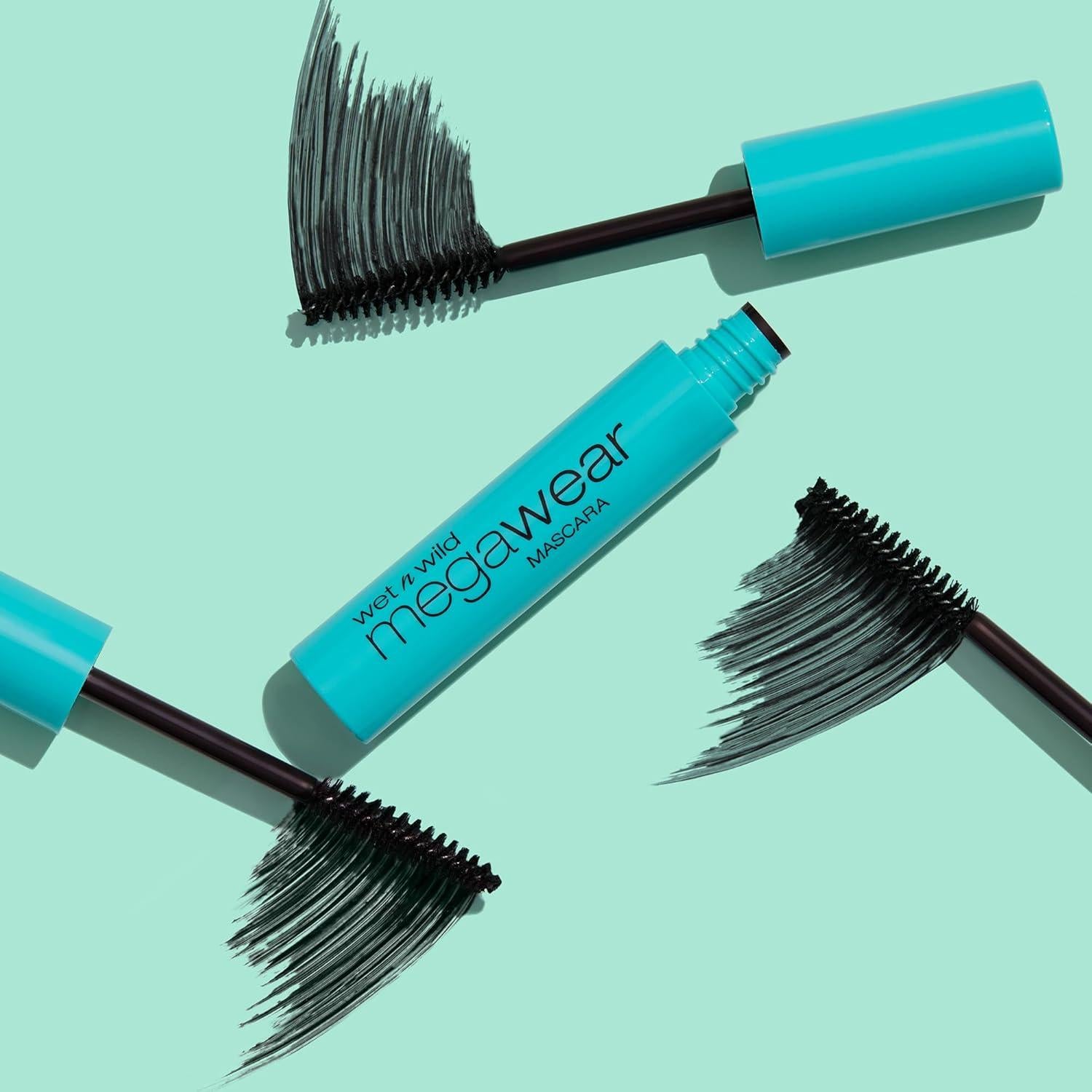 Enhance and Define Megawear Mascara, Gentle Gel Volumizing Formula that Promotes Full & Healthy Lashes, Enriched with Soy Protein & Panthenol, Cruelty-Free & Vegan - Black