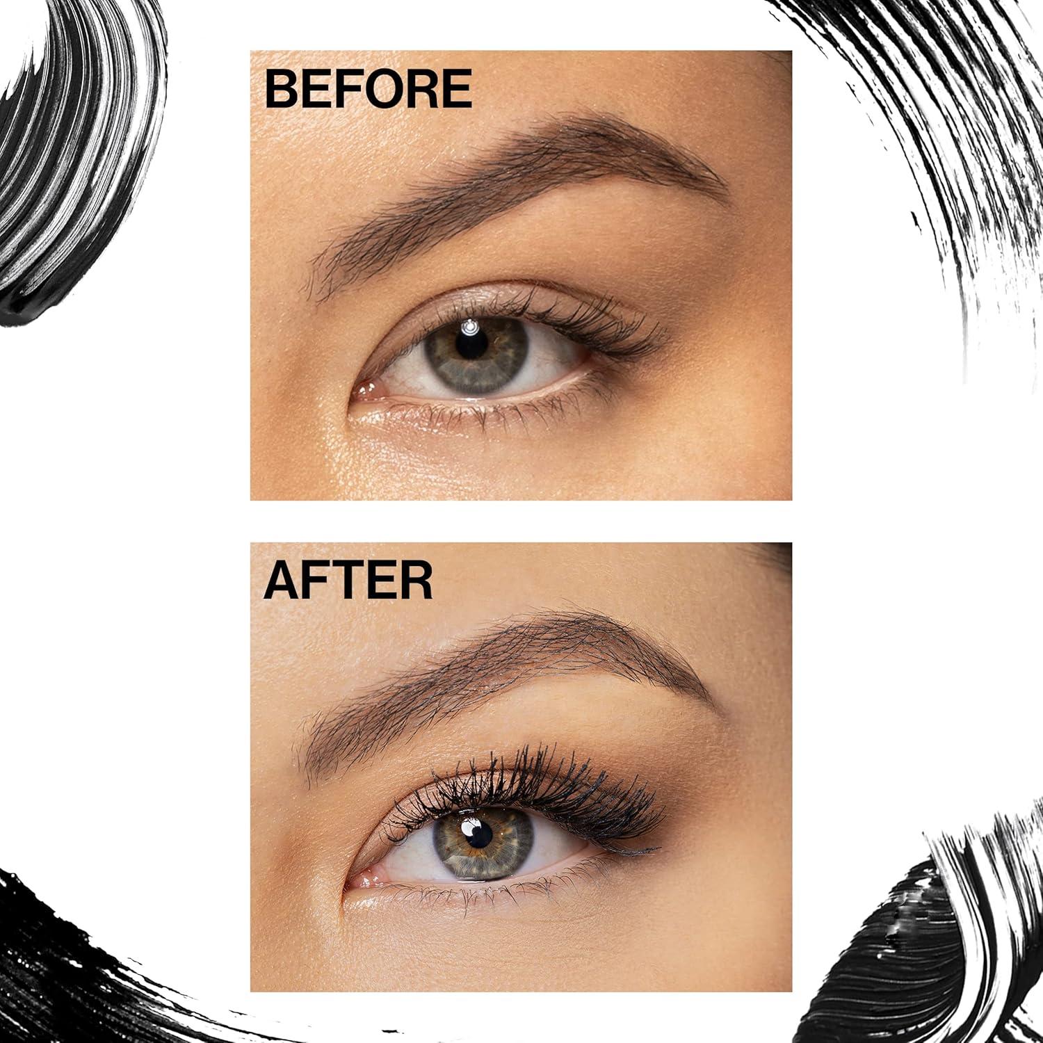 Enhance and Define Megawear Mascara, Gentle Gel Volumizing Formula that Promotes Full & Healthy Lashes, Enriched with Soy Protein & Panthenol, Cruelty-Free & Vegan - Black