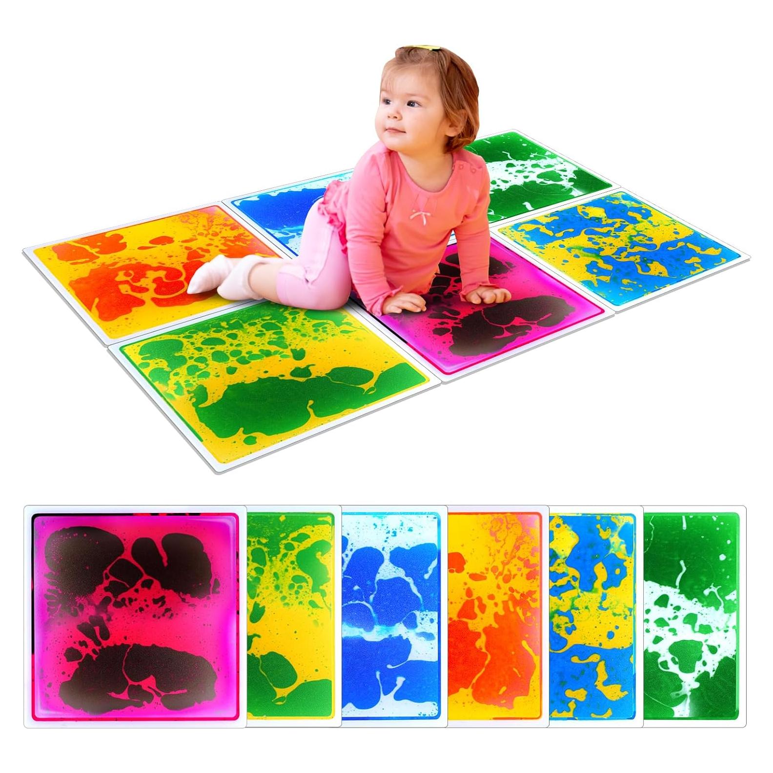 Losas Sensoriales Líquidas para Niños - Paquete de 6 Tapetes 30.48cm
