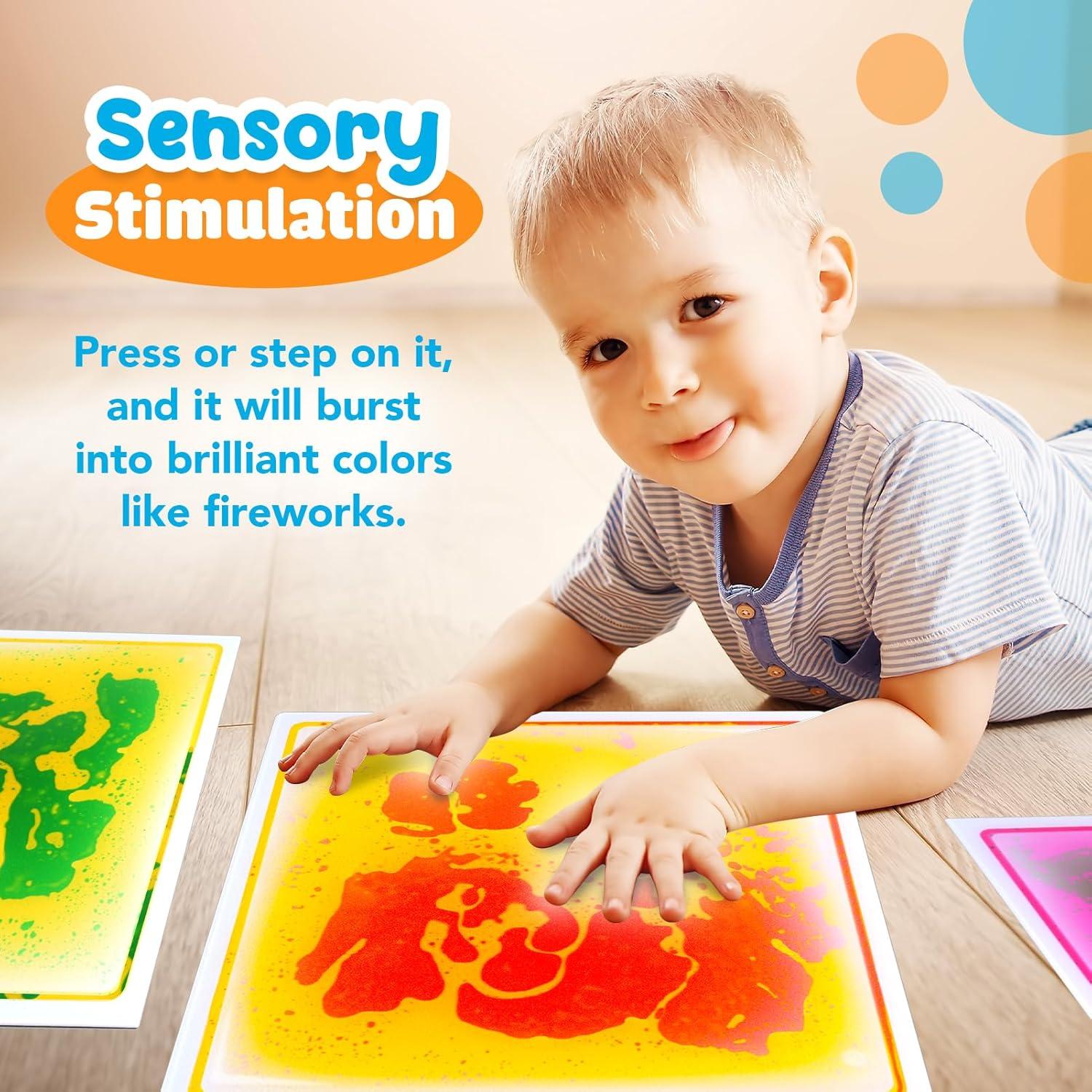Losas Sensoriales Líquidas para Niños - Paquete de 6 Tapetes 30.48cm