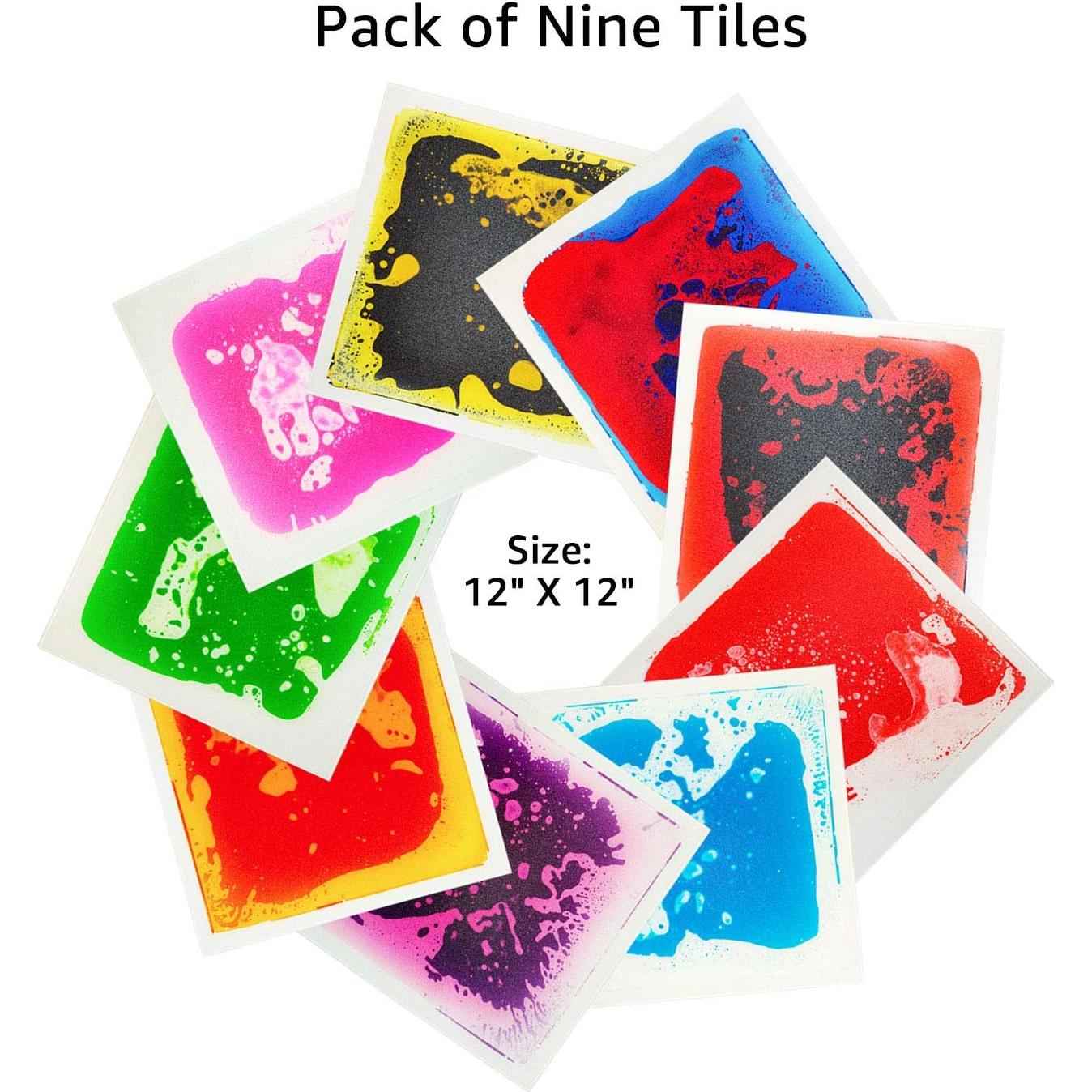 Centros de Juego Sensoriales Liquid Fusion Art3d - 9 Azulejos 30.48 cm