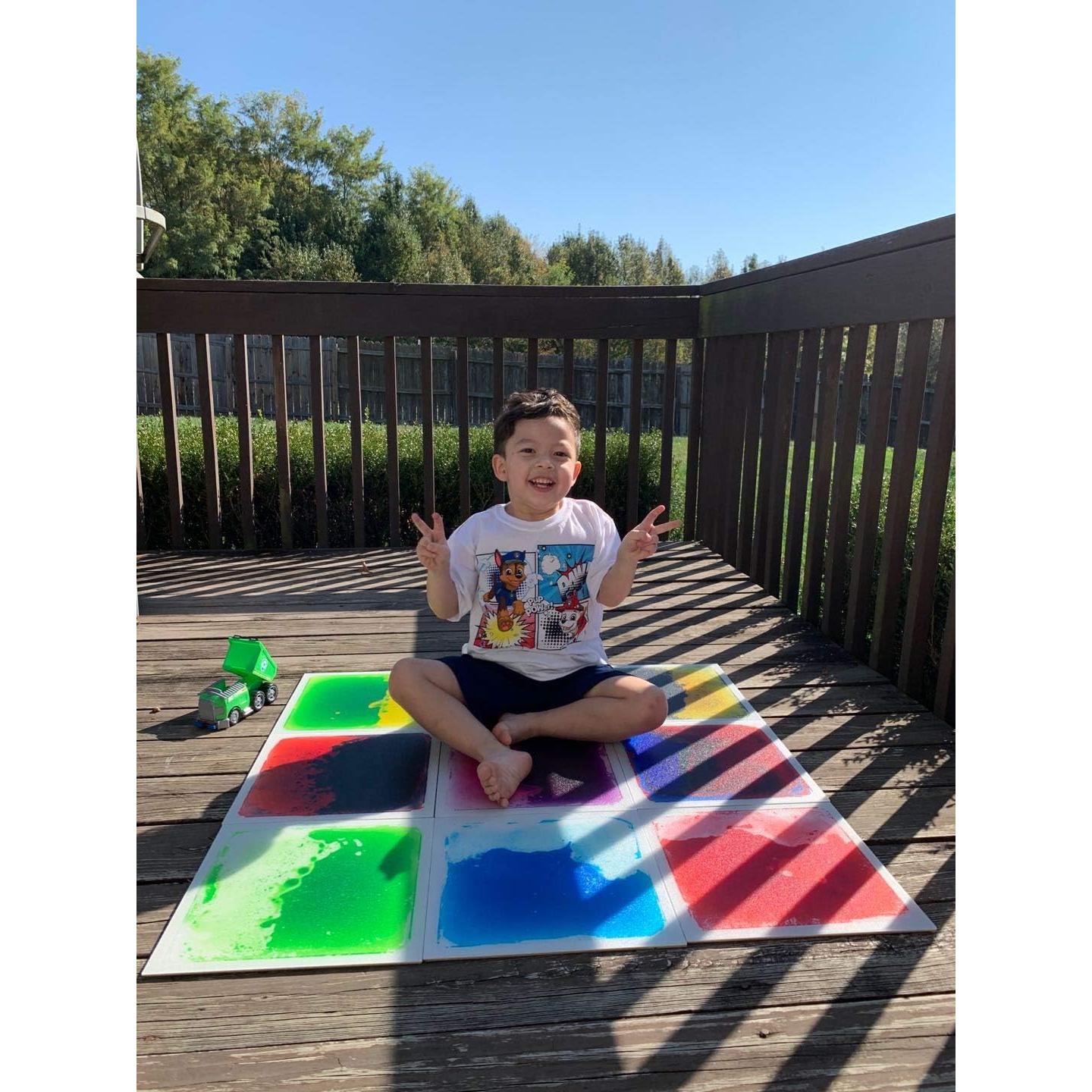 Centros de Juego Sensoriales Liquid Fusion Art3d - 9 Azulejos 30.48 cm